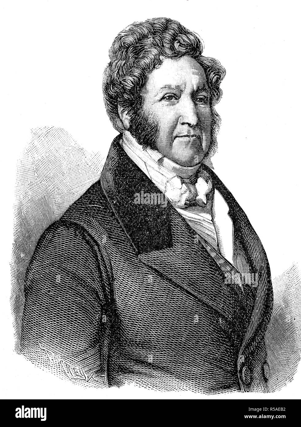 Louis-Philippe I, October 6, 1773, August 26, 1850, in the so-called July Monarchy from 1830 to 1848 French king, woodcut Stock Photo