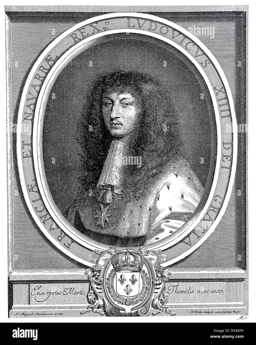 Louis XIV, 5 September 1638, 1 September 1715, Louis the Great or the Sun King, woodcut, France Stock Photo