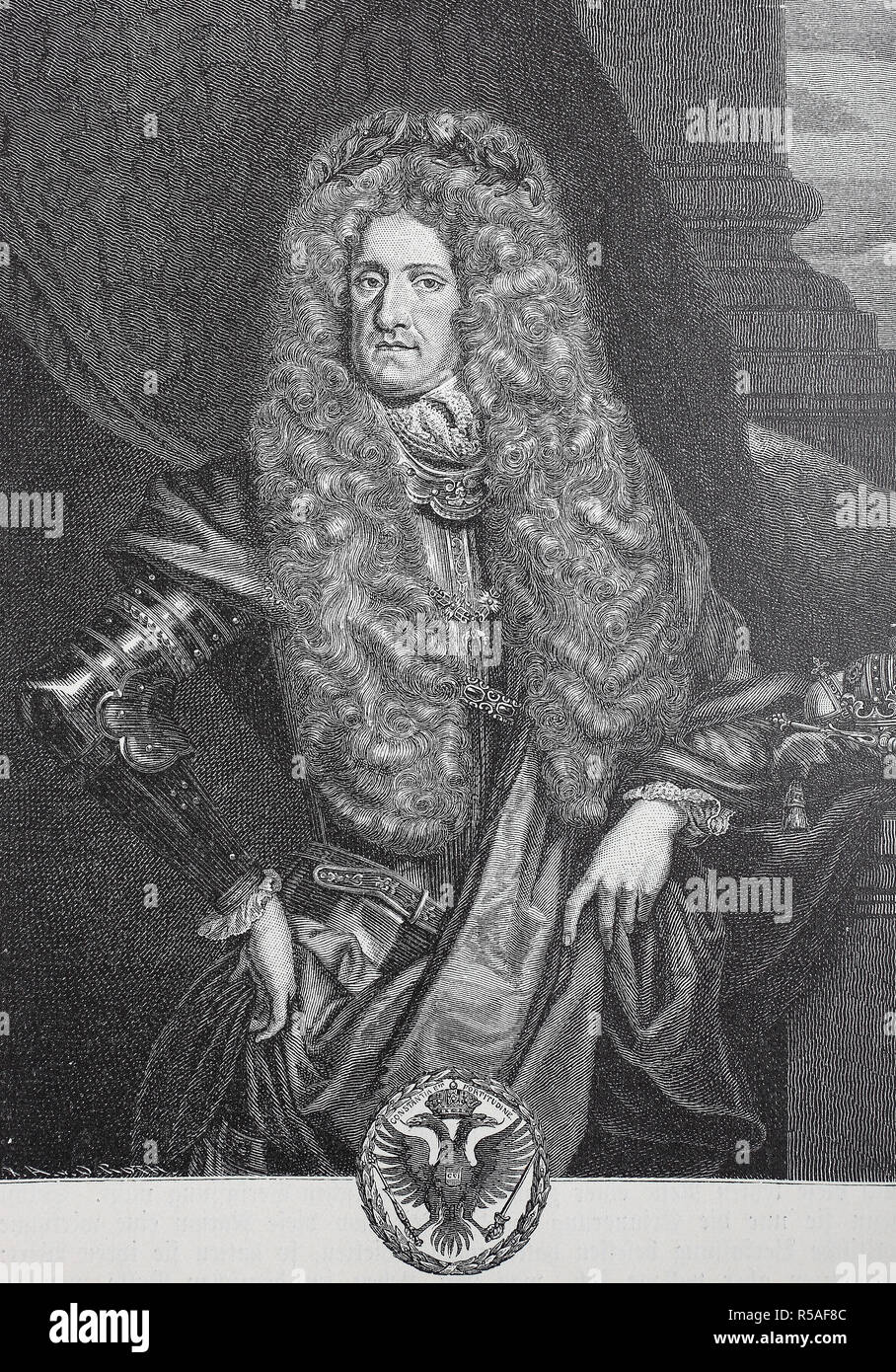 Charles VI, 1 October 1685, 20 October 1740, Holy Roman Emperor, woodcut, England Stock Photo