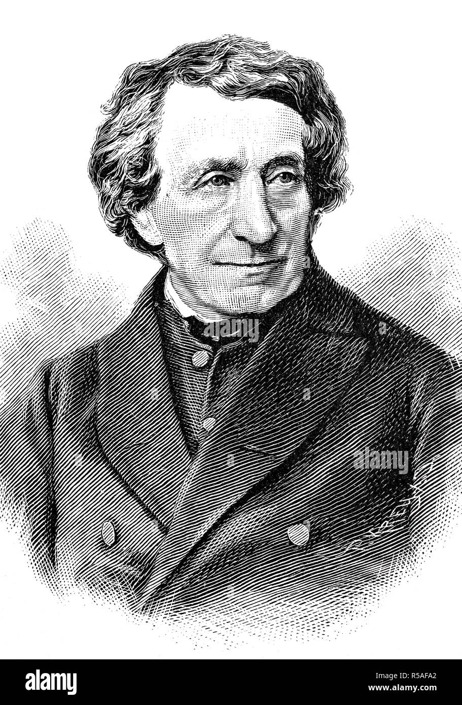 Johann Joseph Ignaz von Doellinger, 28 February 1799, 14 January 1890, woodcut, Germany Stock Photo