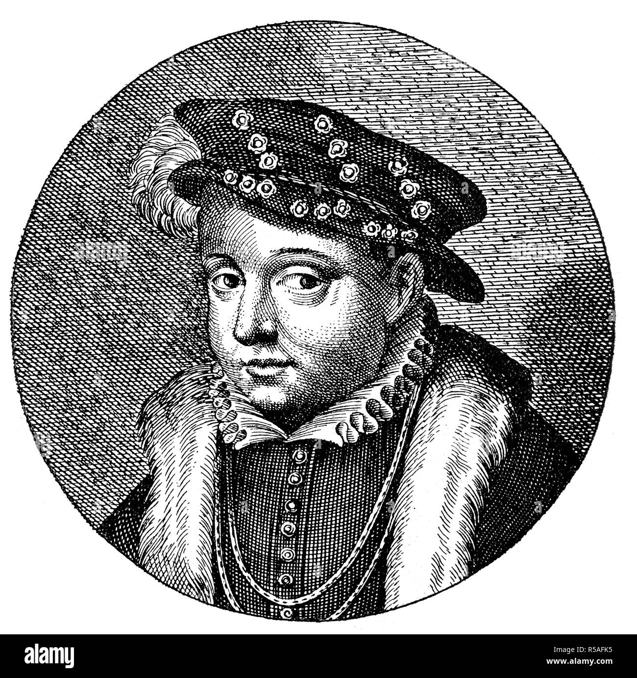 Francis II, 19 January 1544, 5 December 1560, King of France, 1880, woodcut, France Stock Photo