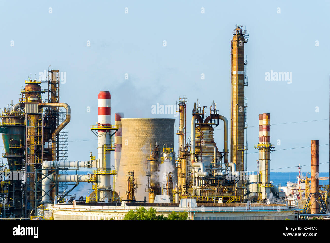 Port of Milazzo oil refinery, one of the biggest industrial areas in