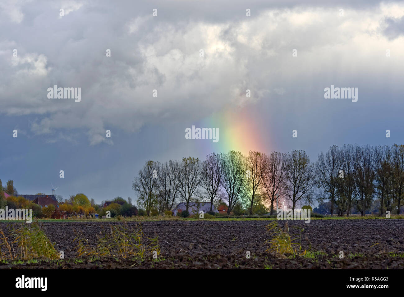 wide rainbow Stock Photo