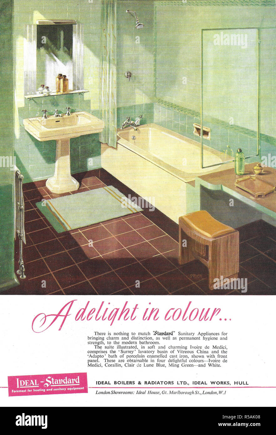 Ideal Standard bathroom advert advertising in Country Life magazine UK