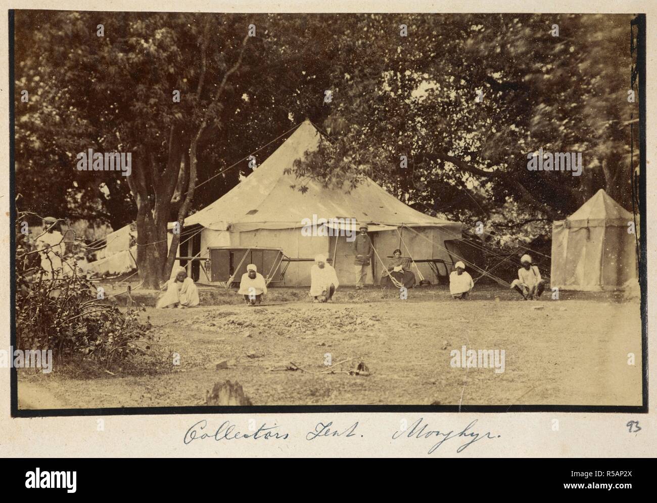 Collector's Tent, Monghyr. (Winship Collection). 1860s. Photograph. Source: Photo 798/(93). Language: English. Author: UNKNOWN. Stock Photo