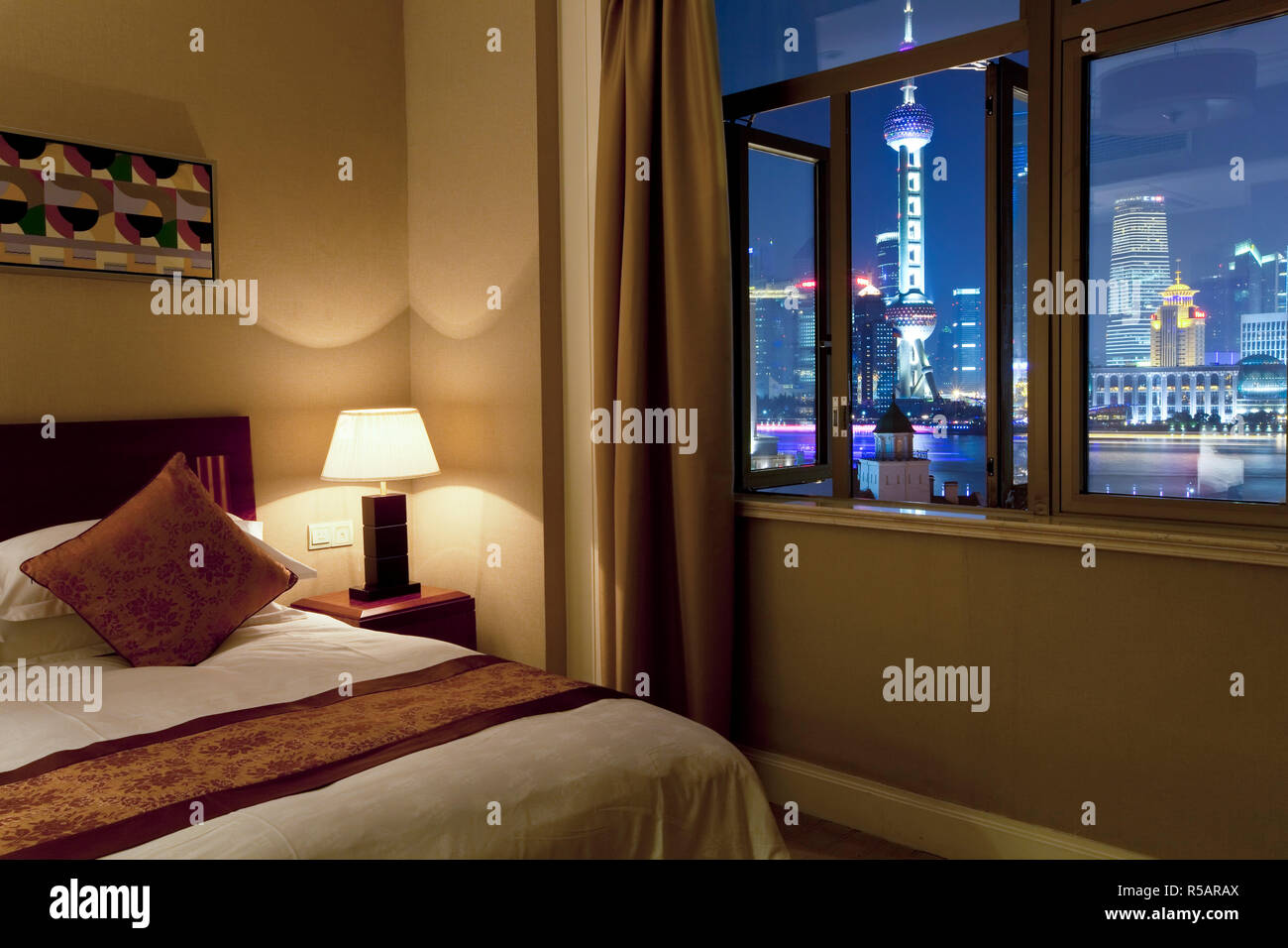 New pudong skyline hi-res stock photography and images - Alamy