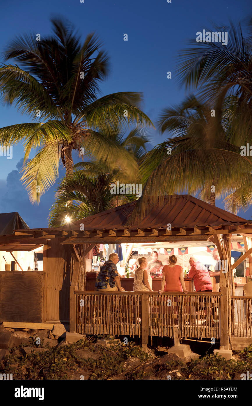 Caribbean, Antigua and Barbuda, Jolly Harbour, Beach Bar Stock Photo