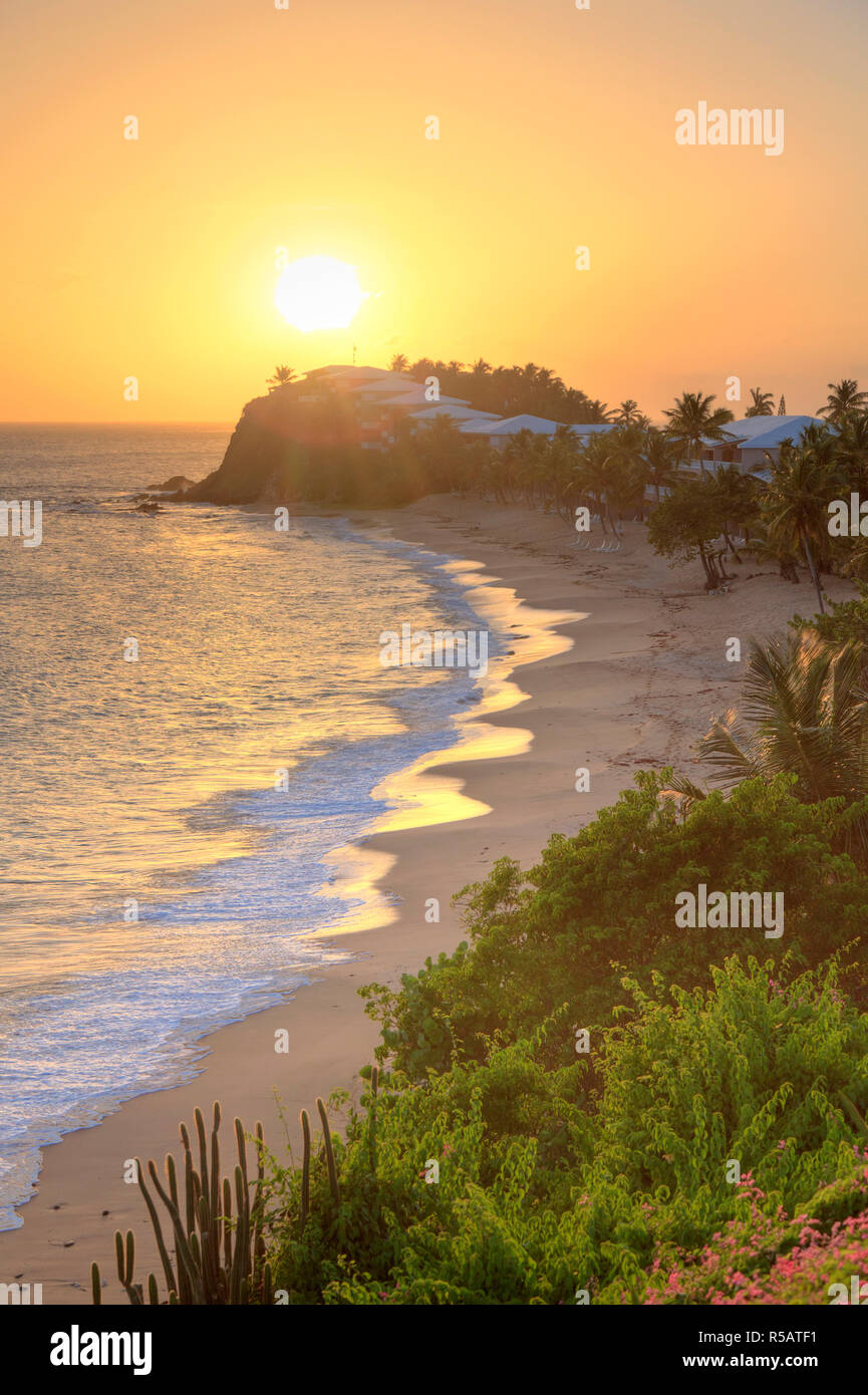 Caribbean Antigua And Barbuda Curtain Bluff Beach Stock Photo