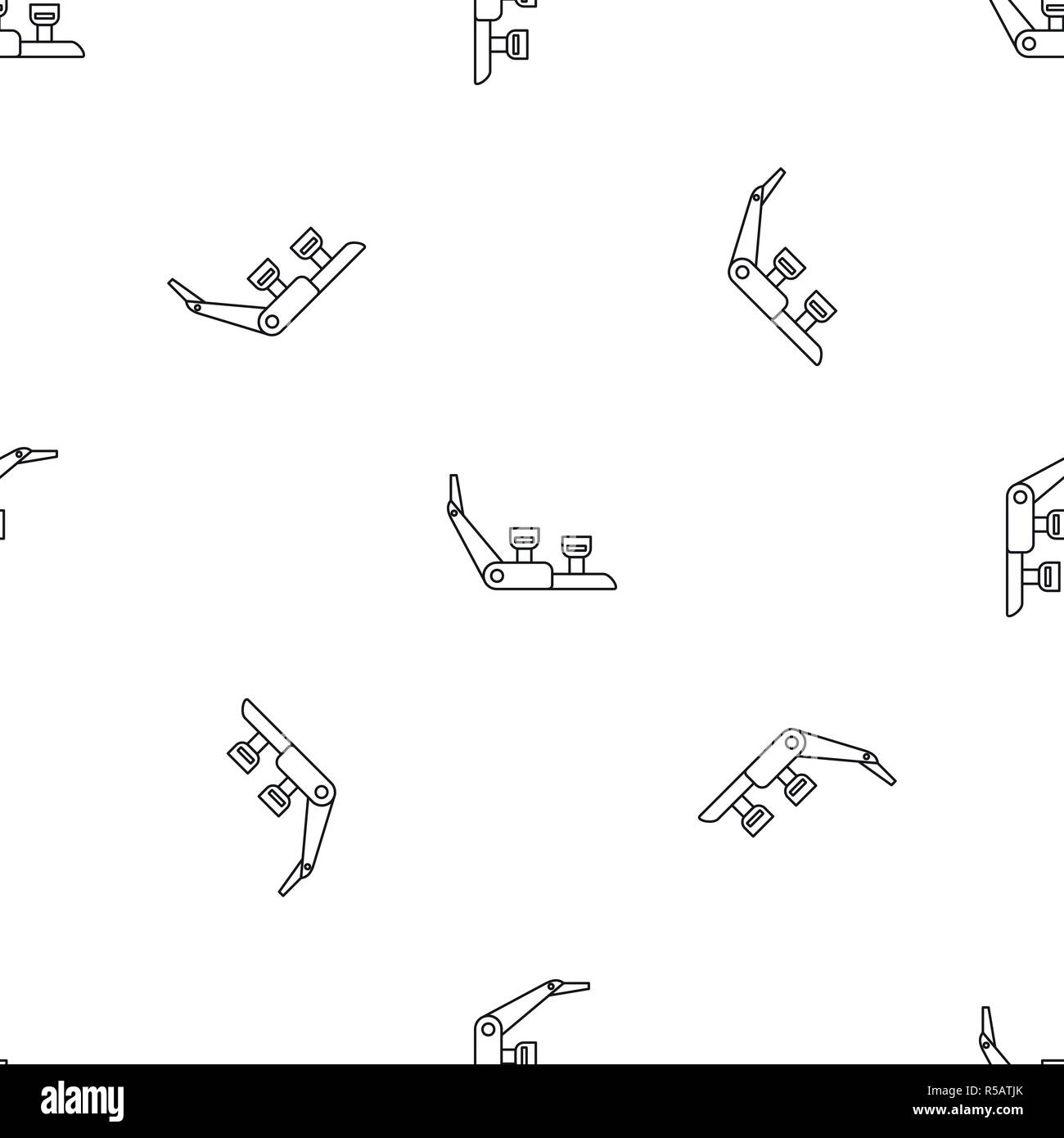 Hiking shoe equipment pattern seamless vector repeat geometric for any web design Stock Vector