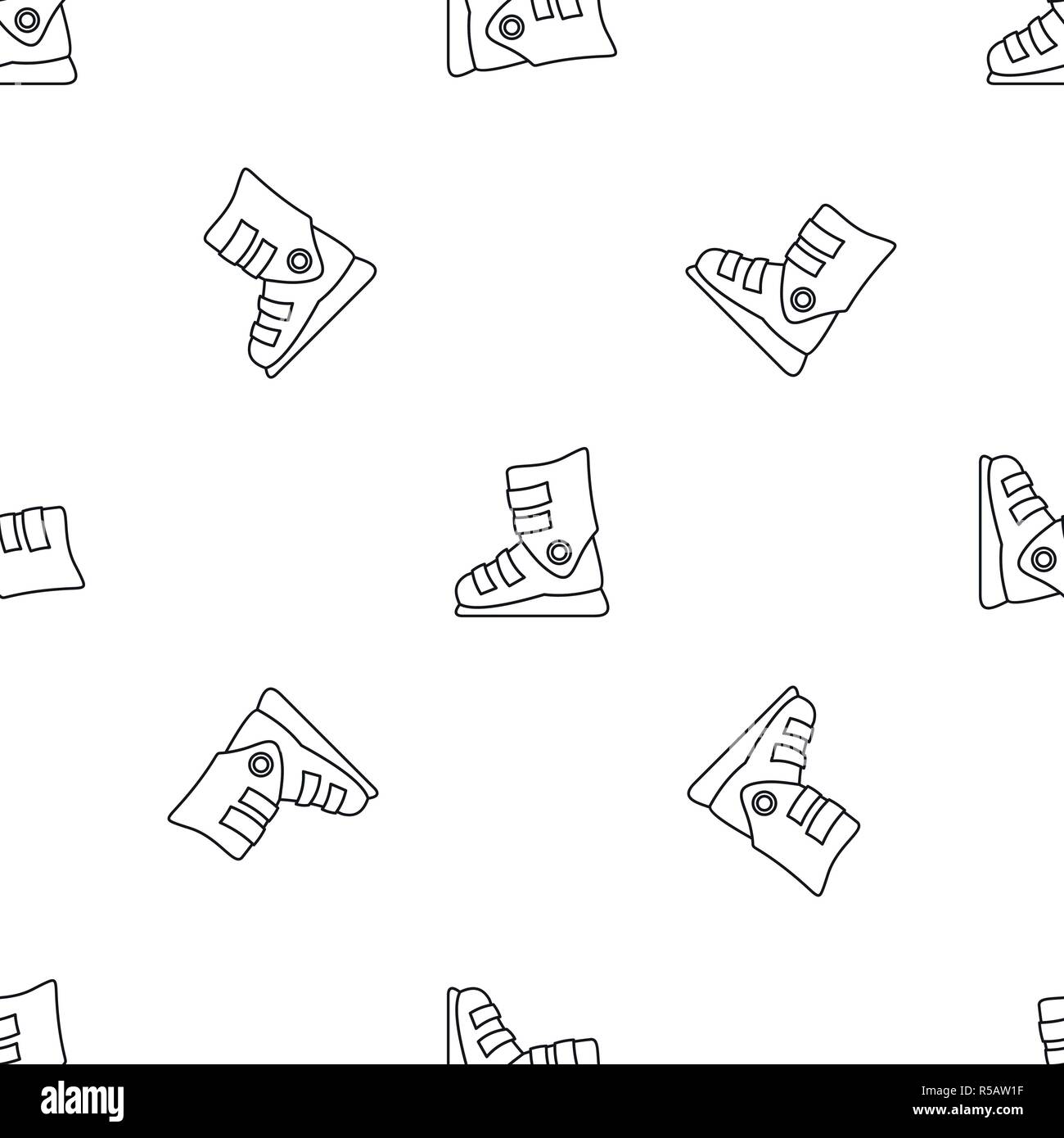 Ski boots pattern seamless vector repeat geometric for any web design Stock Vector