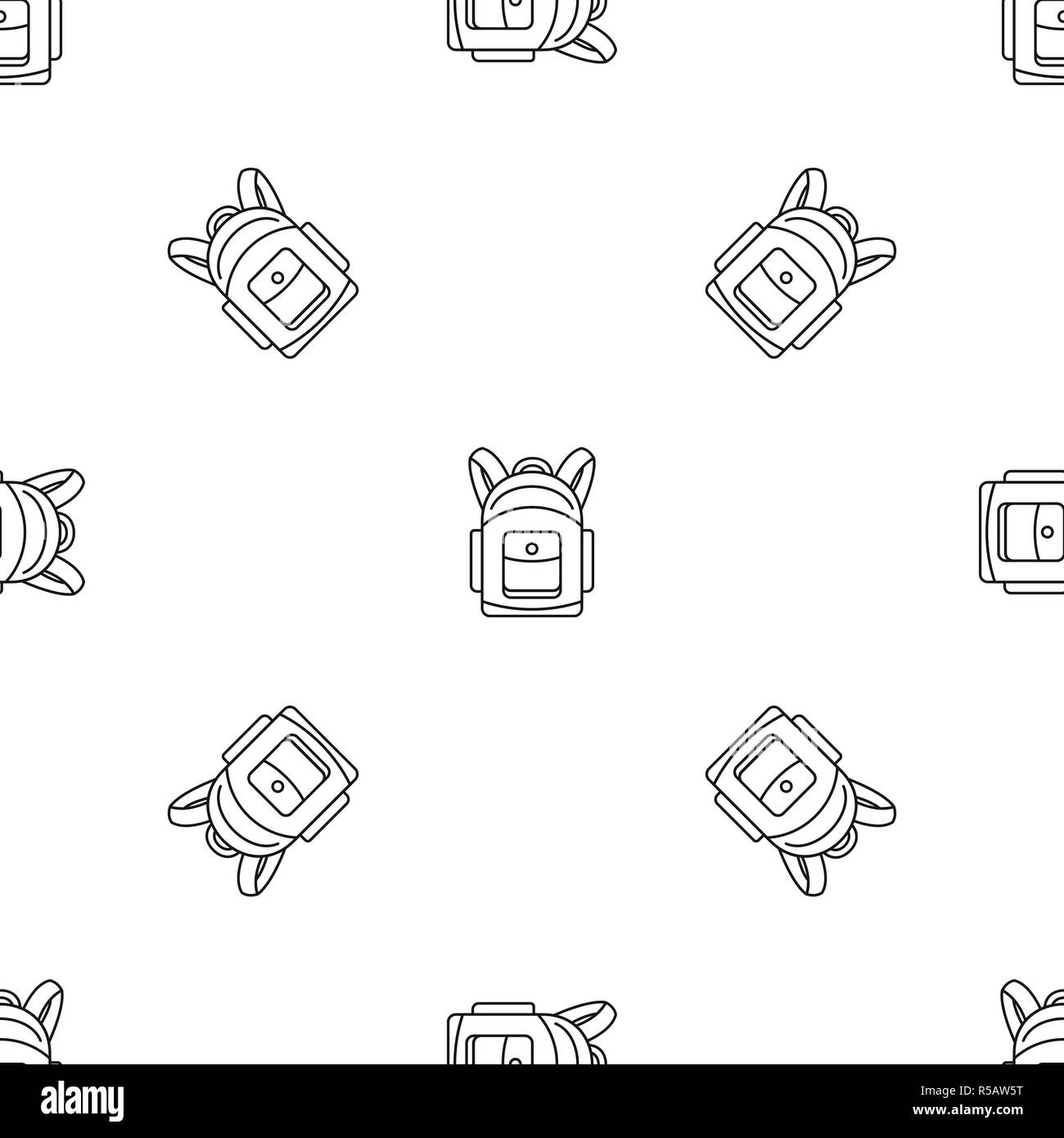 Backpack pattern seamless vector repeat geometric for any web design Stock Vector