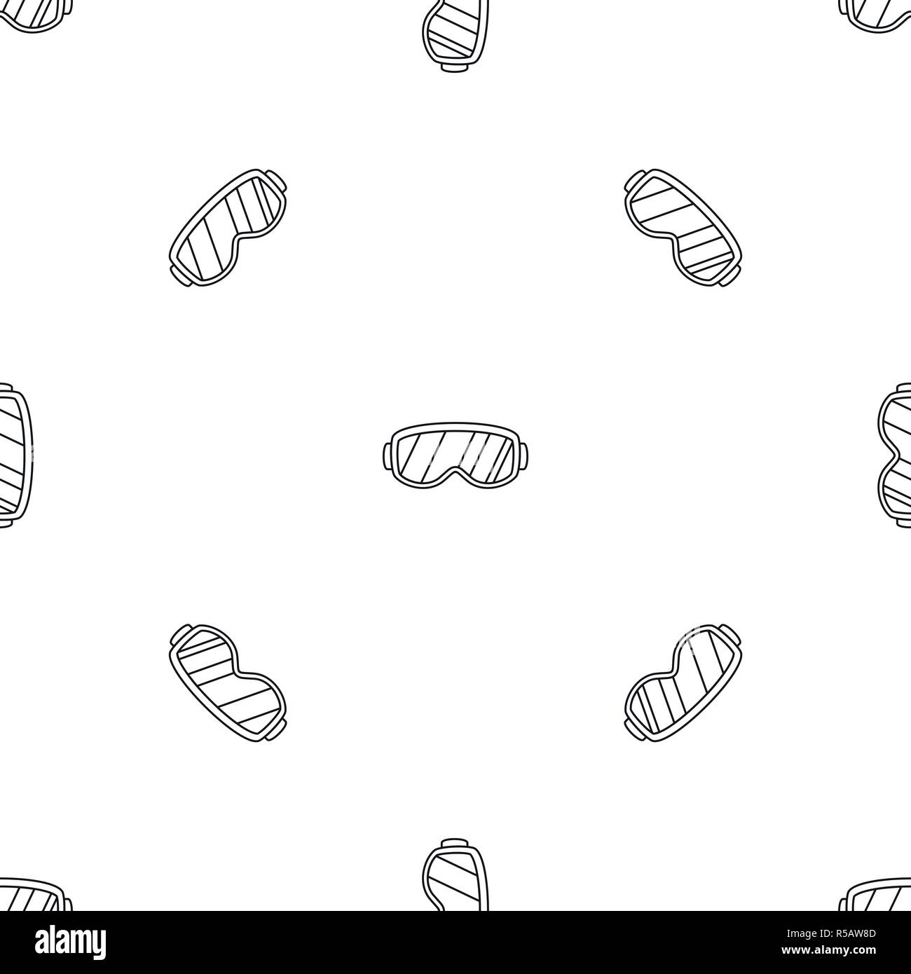 Ski glasses pattern seamless vector repeat geometric for any web design Stock Vector
