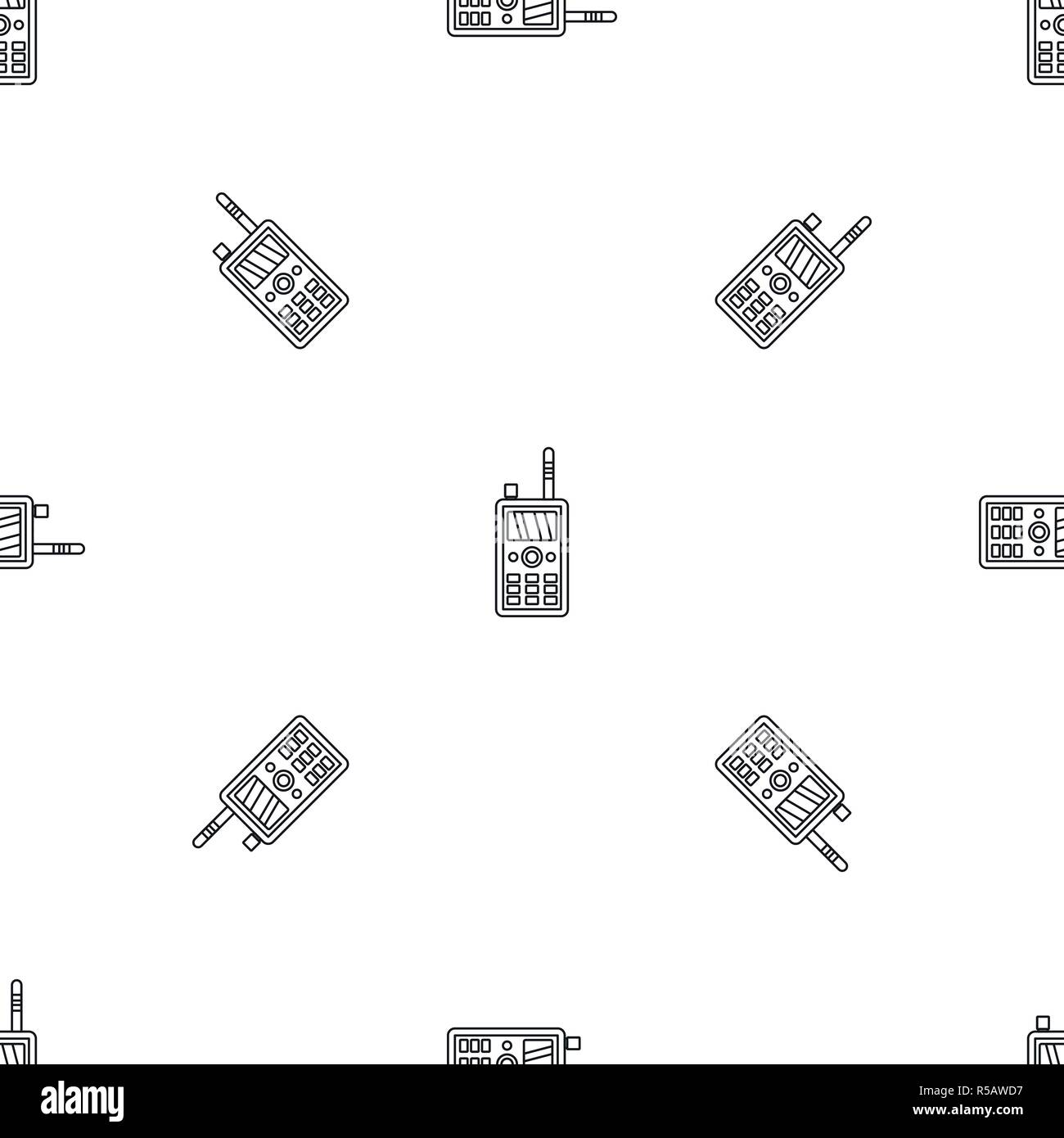 Talkie radio pattern seamless vector repeat geometric for any web design Stock Vector