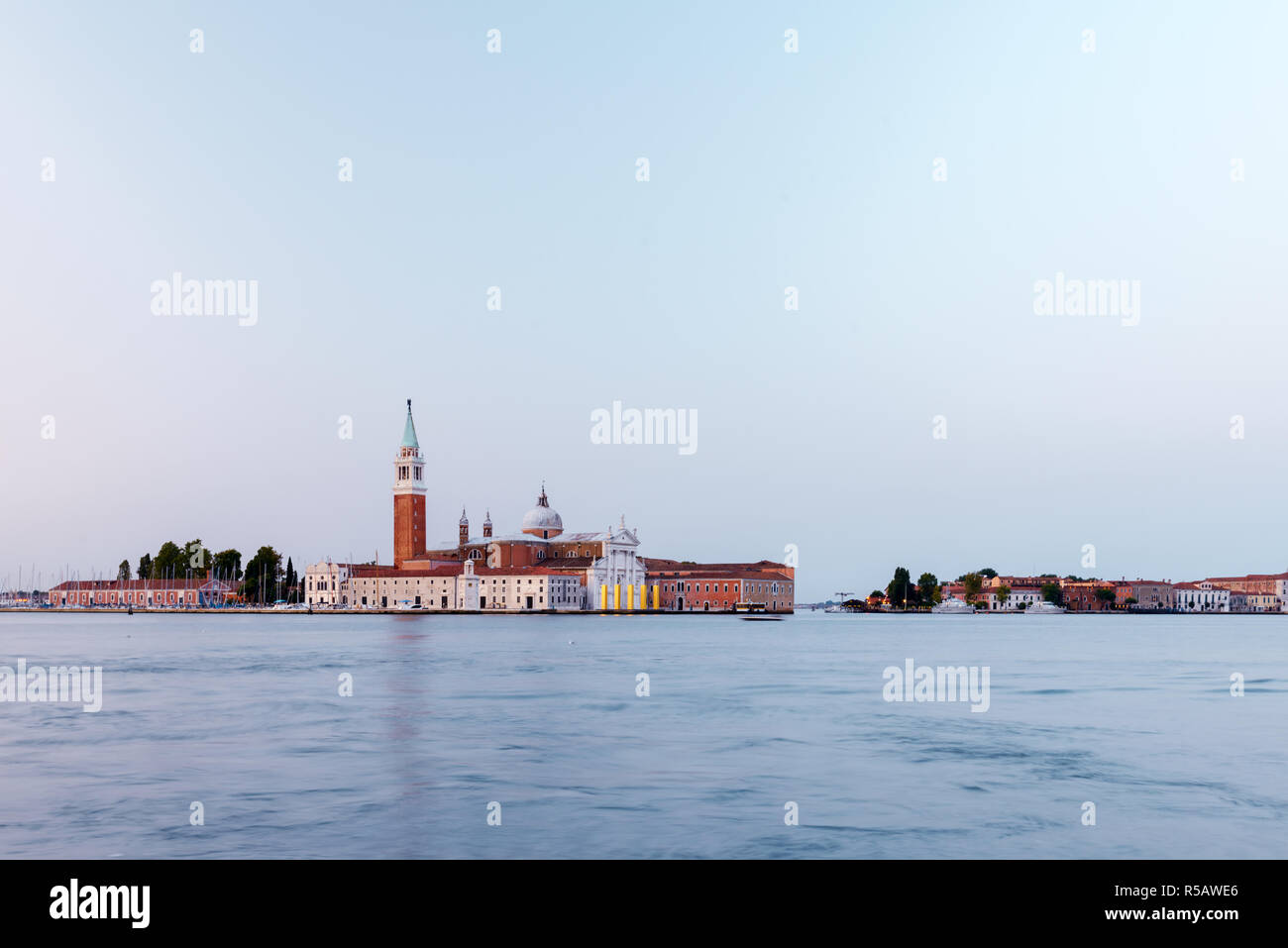 Venice, Italy. The island of San Giorgio Maggiore and the eponymous Cathedra Stock Photo