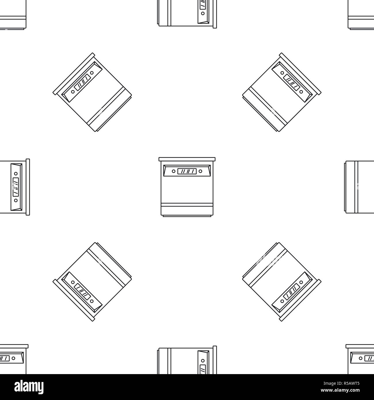 Closed dishwasher pattern seamless vector repeat geometric for any web design Stock Vector