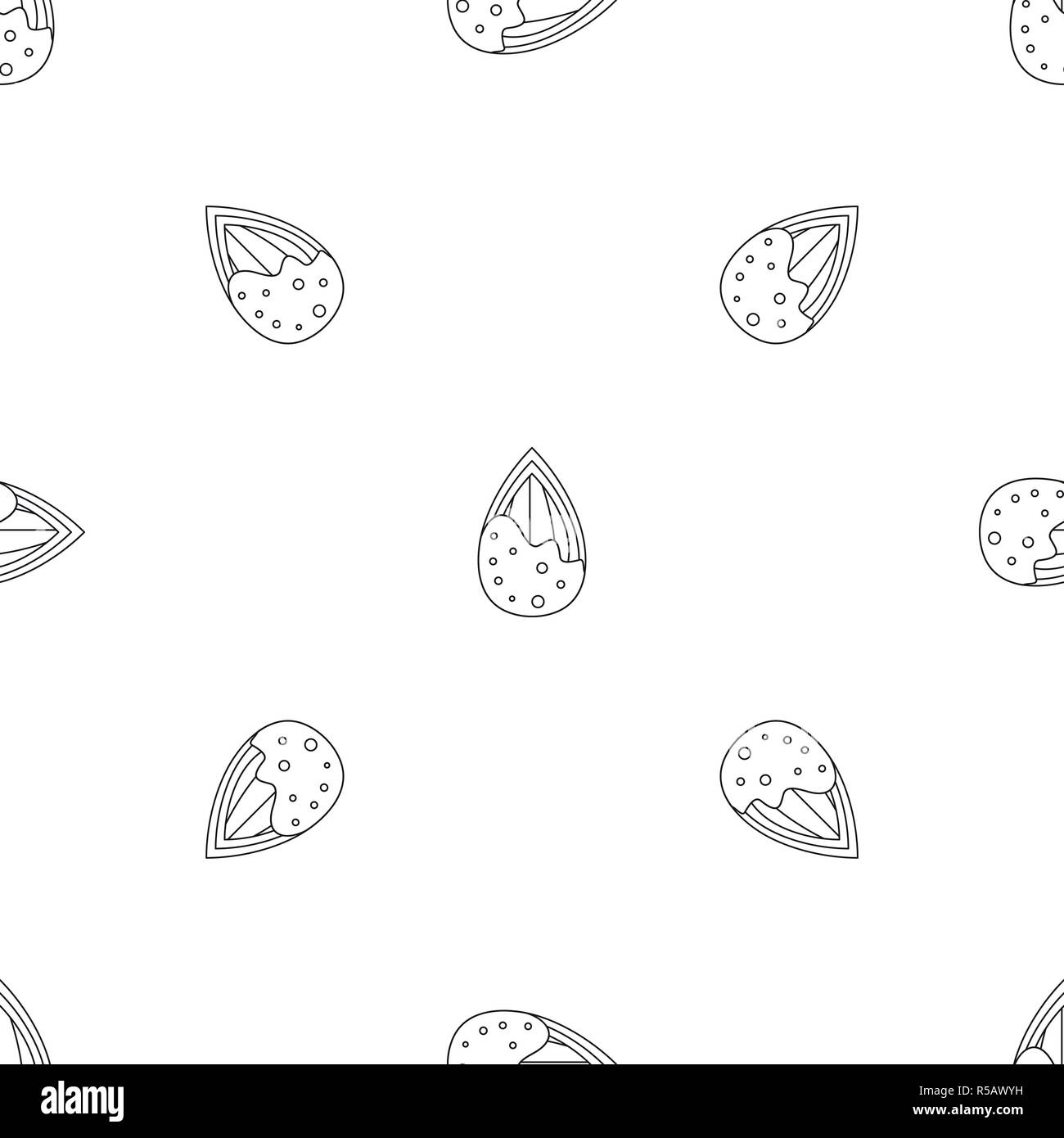 Crack almond pattern seamless vector repeat geometric for any web design Stock Vector
