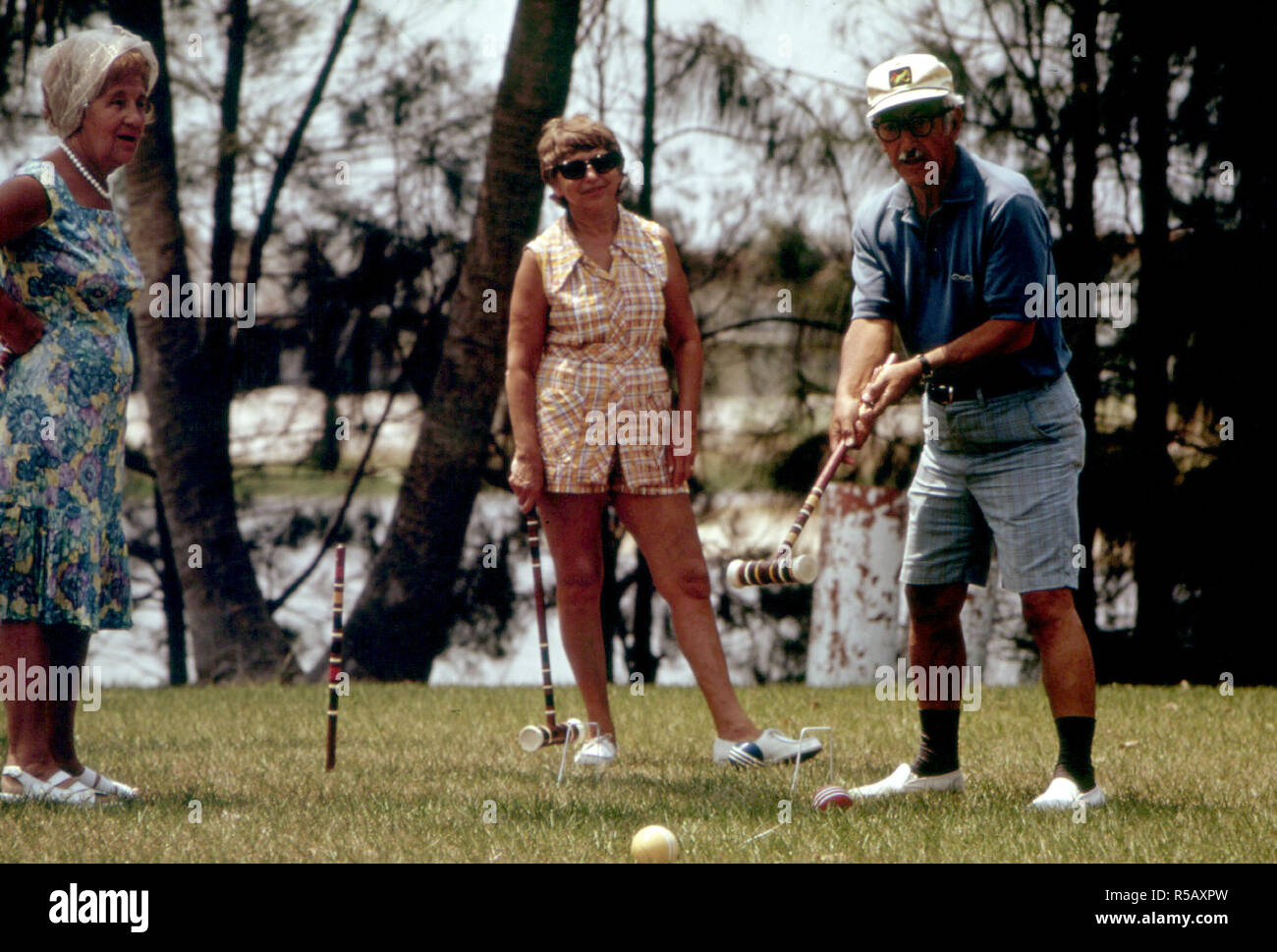 On the Croquet Court at Century Village Retirement Community West Palm