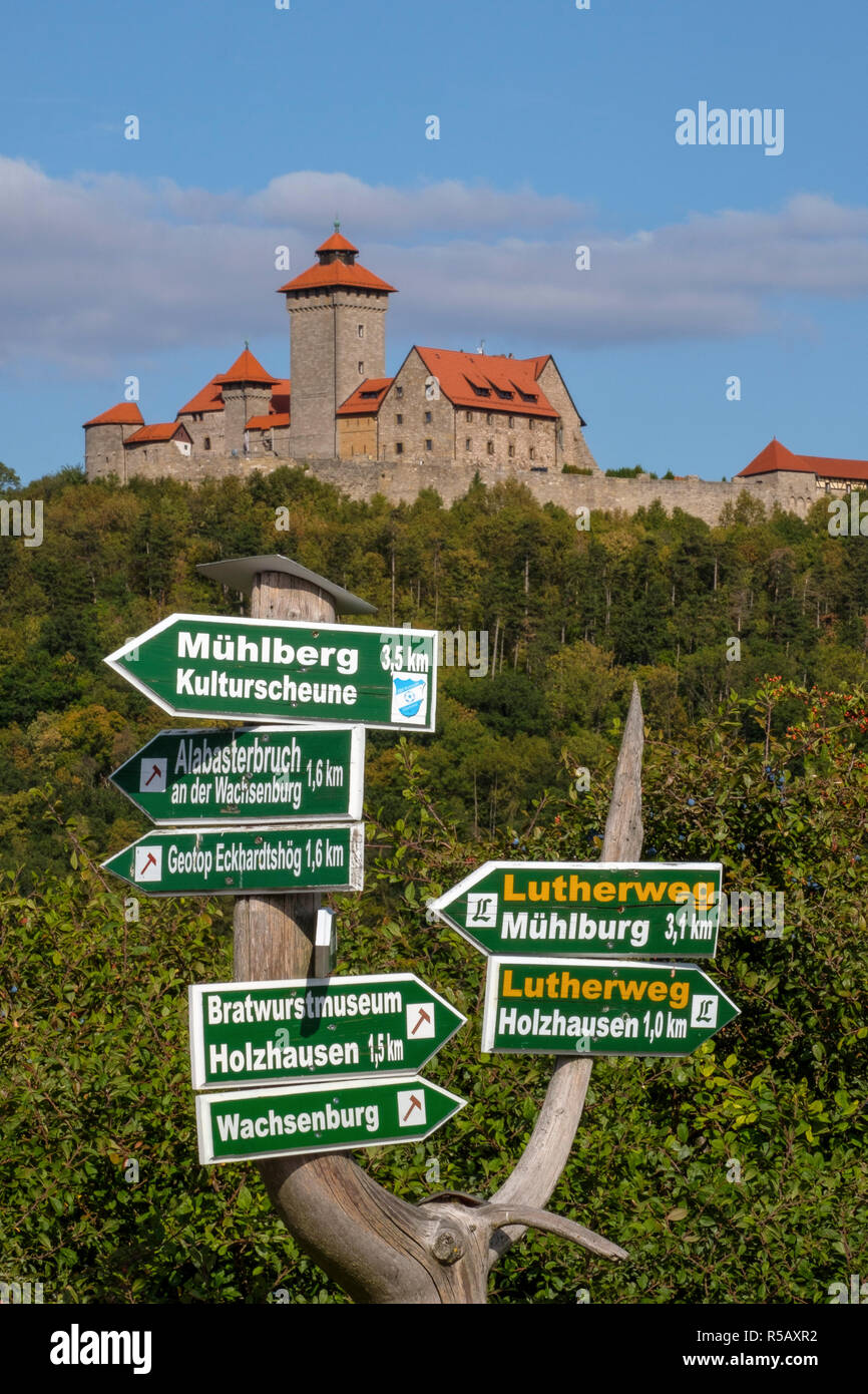 Veste Wachsenburg, Drei Gleichen, Ilm-Kreis, Thuringia, Germany Stock Photo