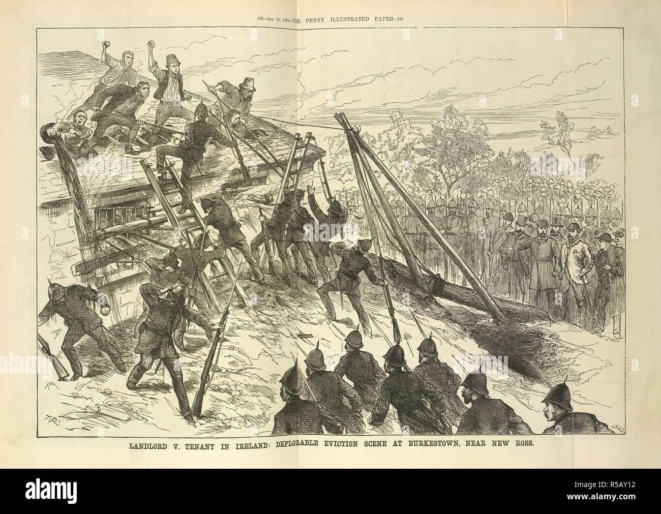 An eviction scene. 'Landlord v. tenant in Ireland deplorable eviction