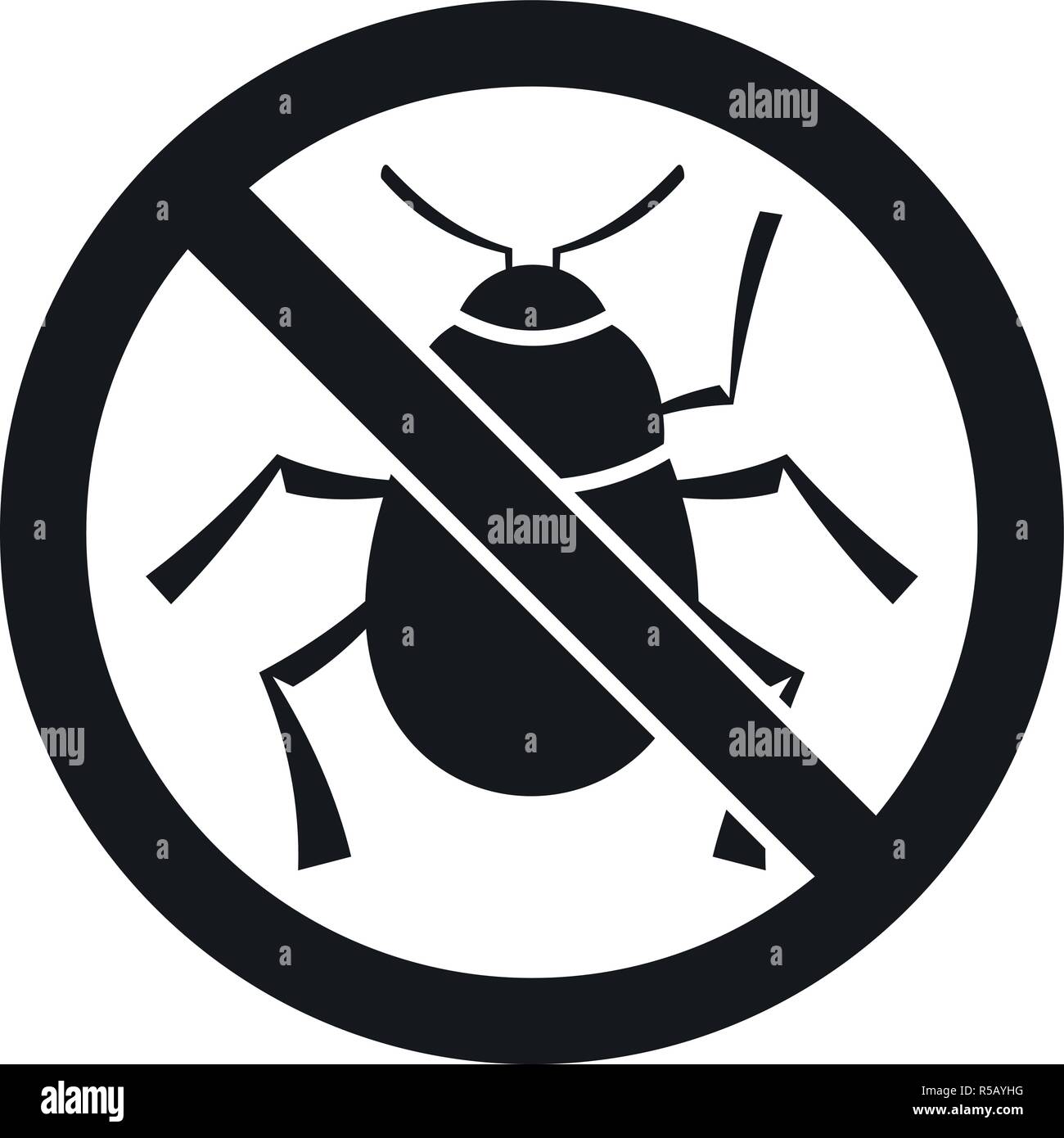 No virus bug icon. Simple illustration of no virus bug vector icon for web design isolated on white background Stock Vector