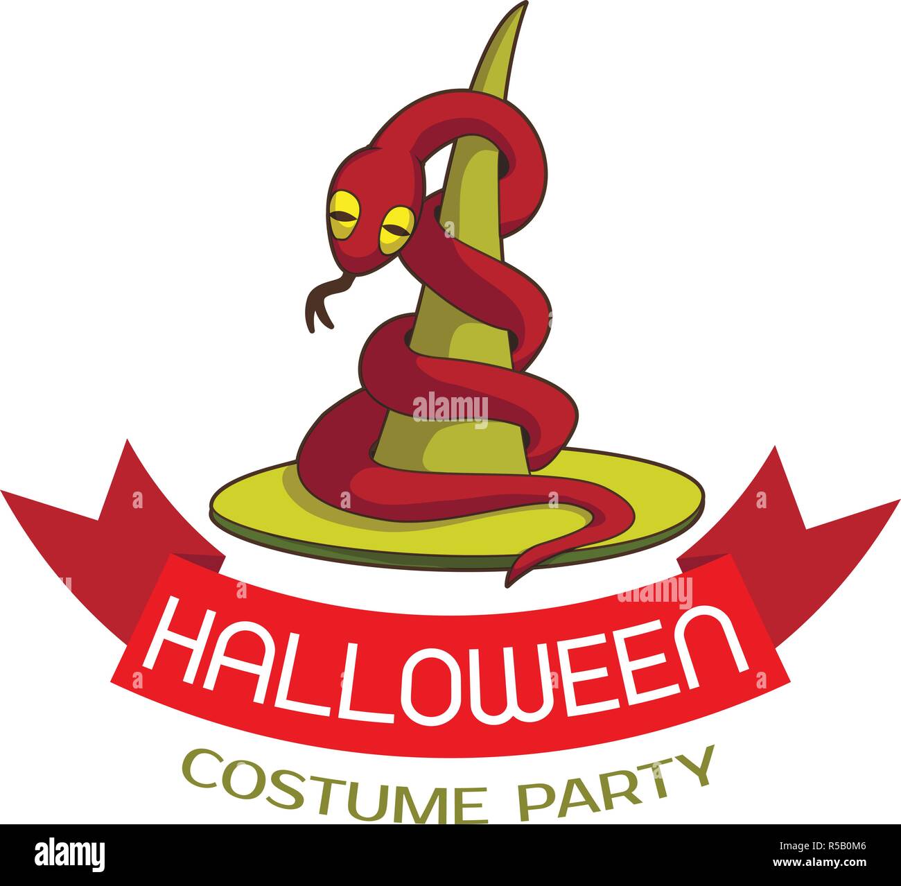Halloween costume party logo. Cartoon of halloween costume party vector