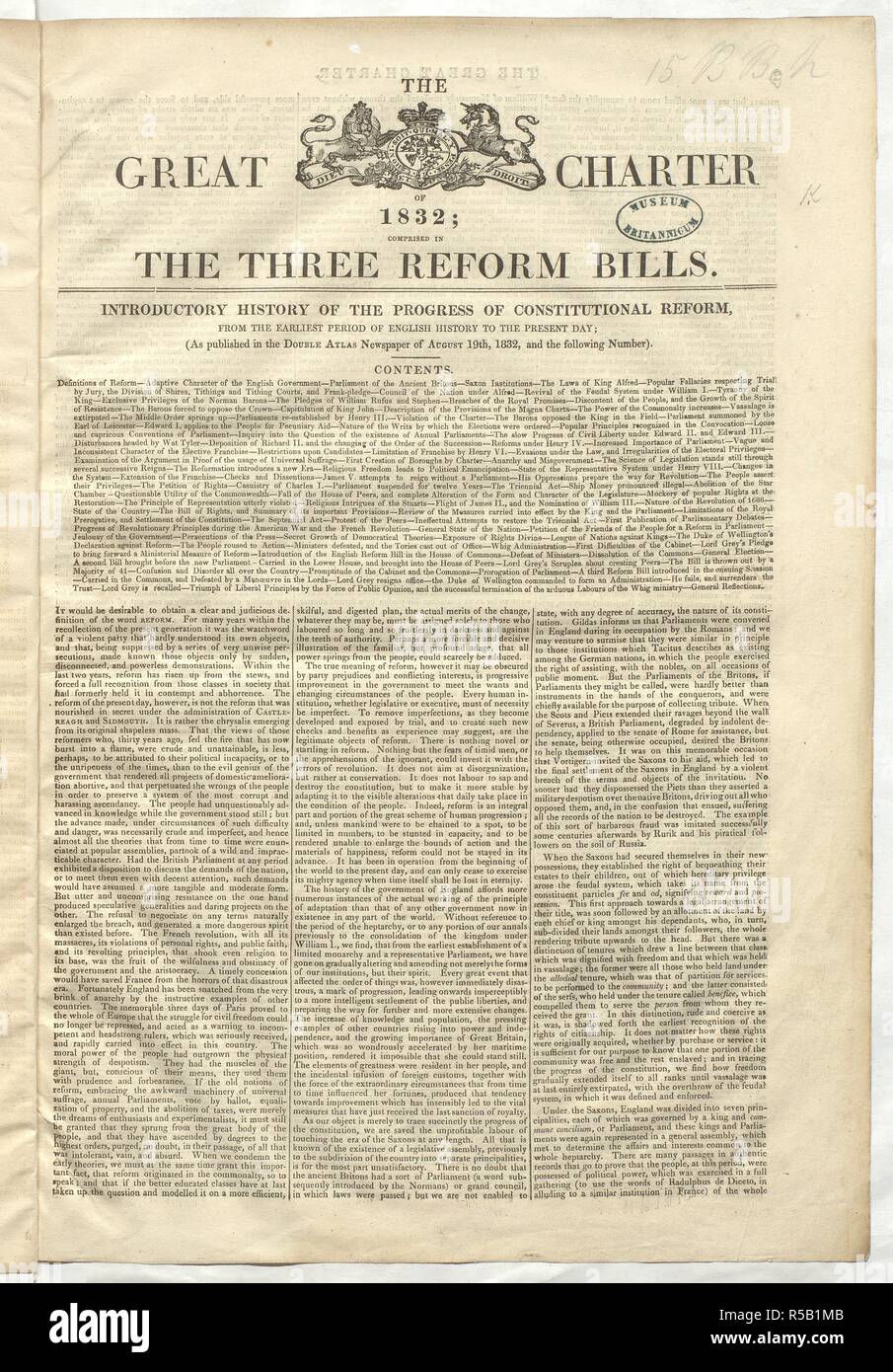 1832 Reform Act Hi res Stock Photography And Images Alamy 1832 Reform Act Hi res Stock Photography And Images Alamy