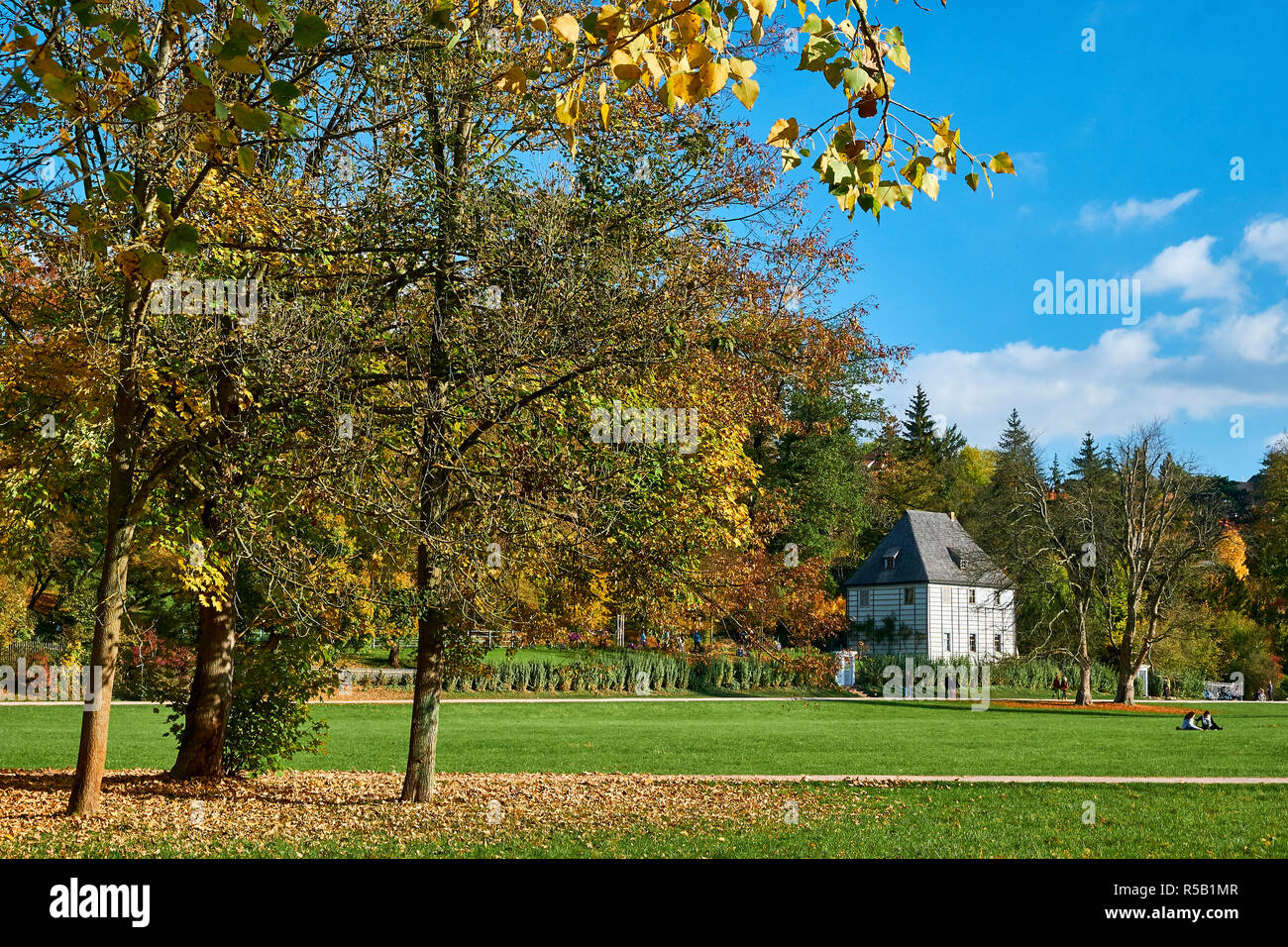 Goethe garden house in the park at the Ilm, Weimar, Thuringia, Germany Stock Photo