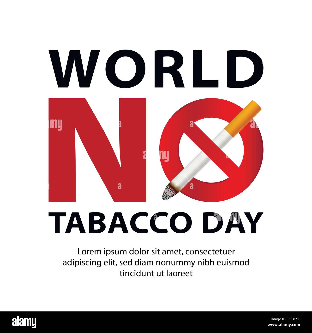 World No Tobacco Day Concept Background Realistic Illustration Of World No Tobacco Day Vector Concept Background For Web Design Stock Vector Image Art Alamy