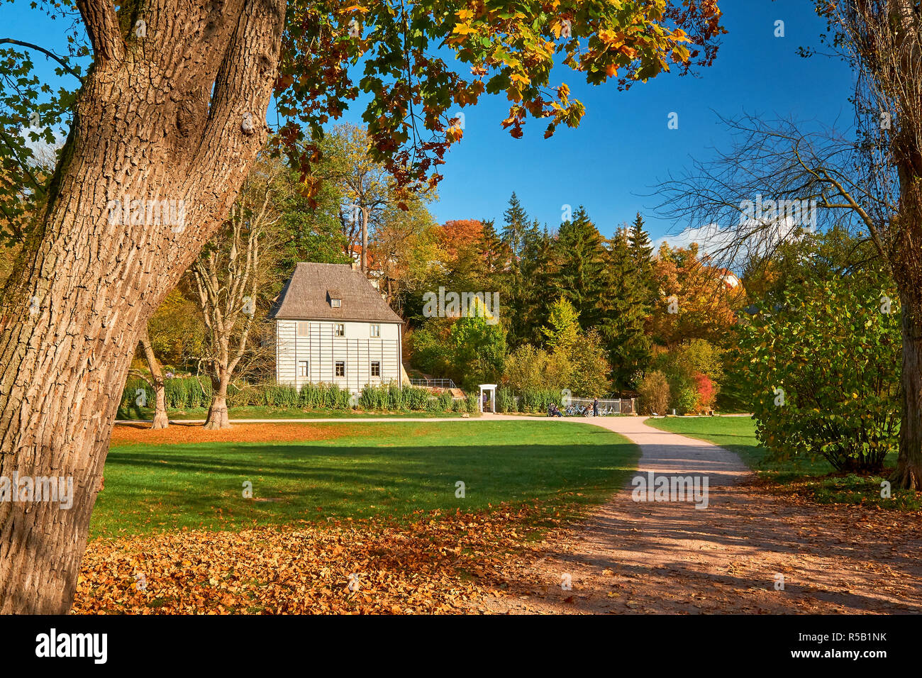 Goethe garden house in the park at the Ilm, Weimar, Thuringia, Germany Stock Photo