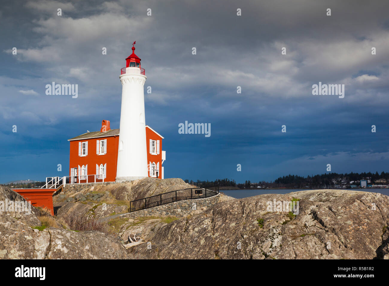 Canada, British Columbia, Vancouver Island, Victoria, Fisgard Lighthouse, exterior Stock Photo