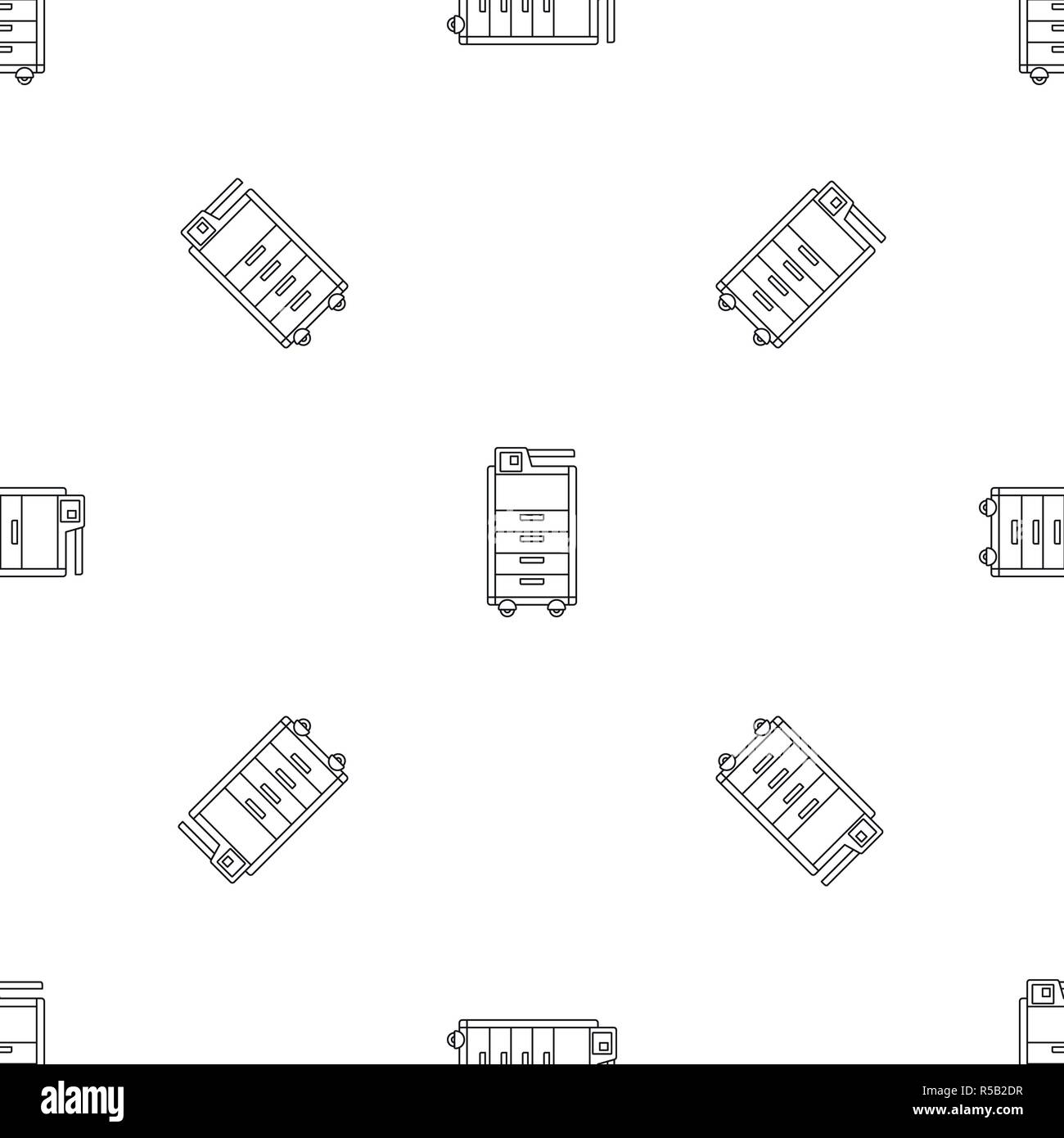 Big office printer pattern seamless vector repeat geometric for any web design Stock Vector