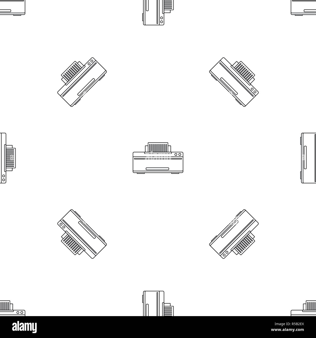 Great printer pattern seamless vector repeat geometric for any web design Stock Vector