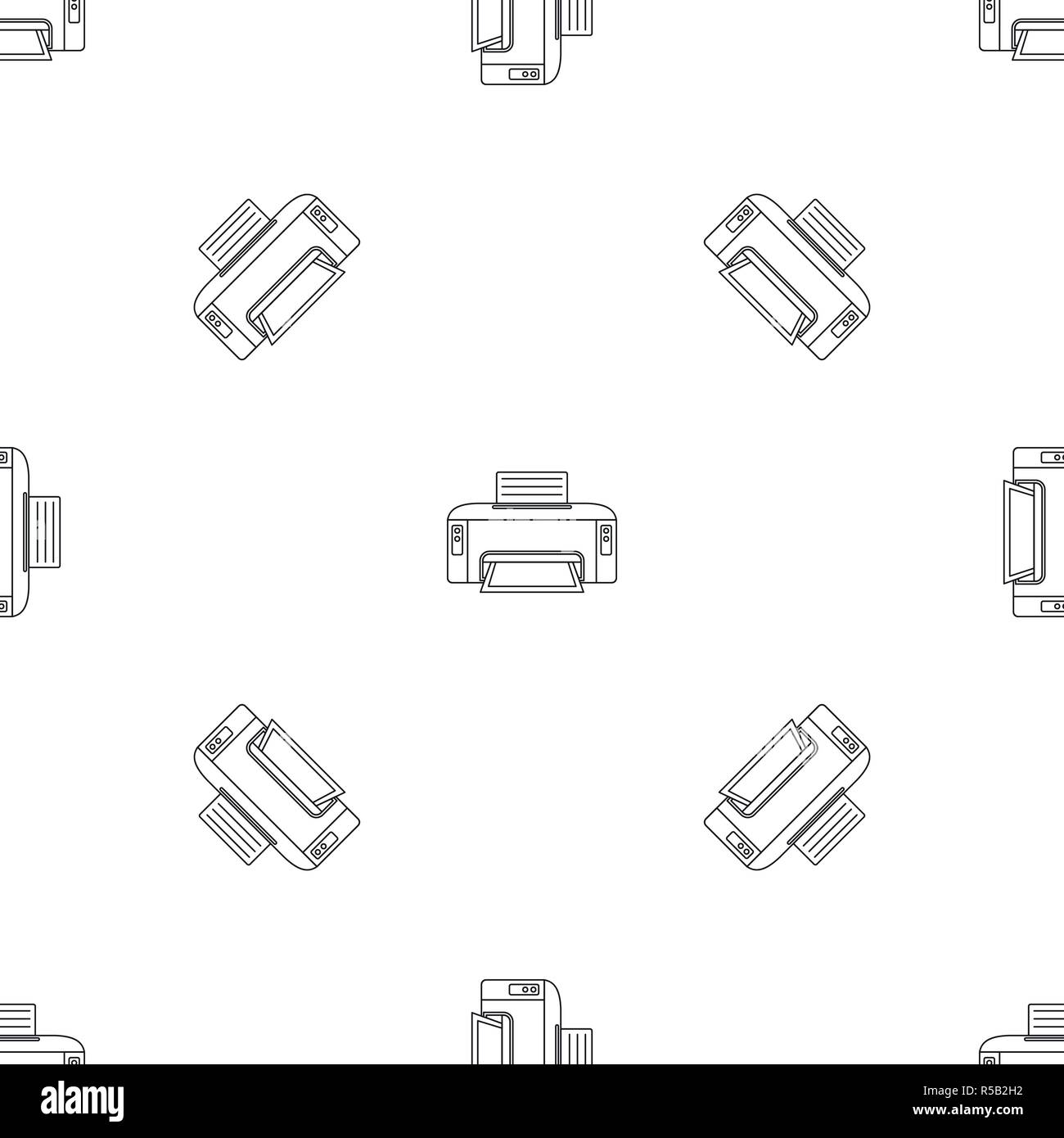 Copier printer pattern seamless vector repeat geometric for any web design Stock Vector