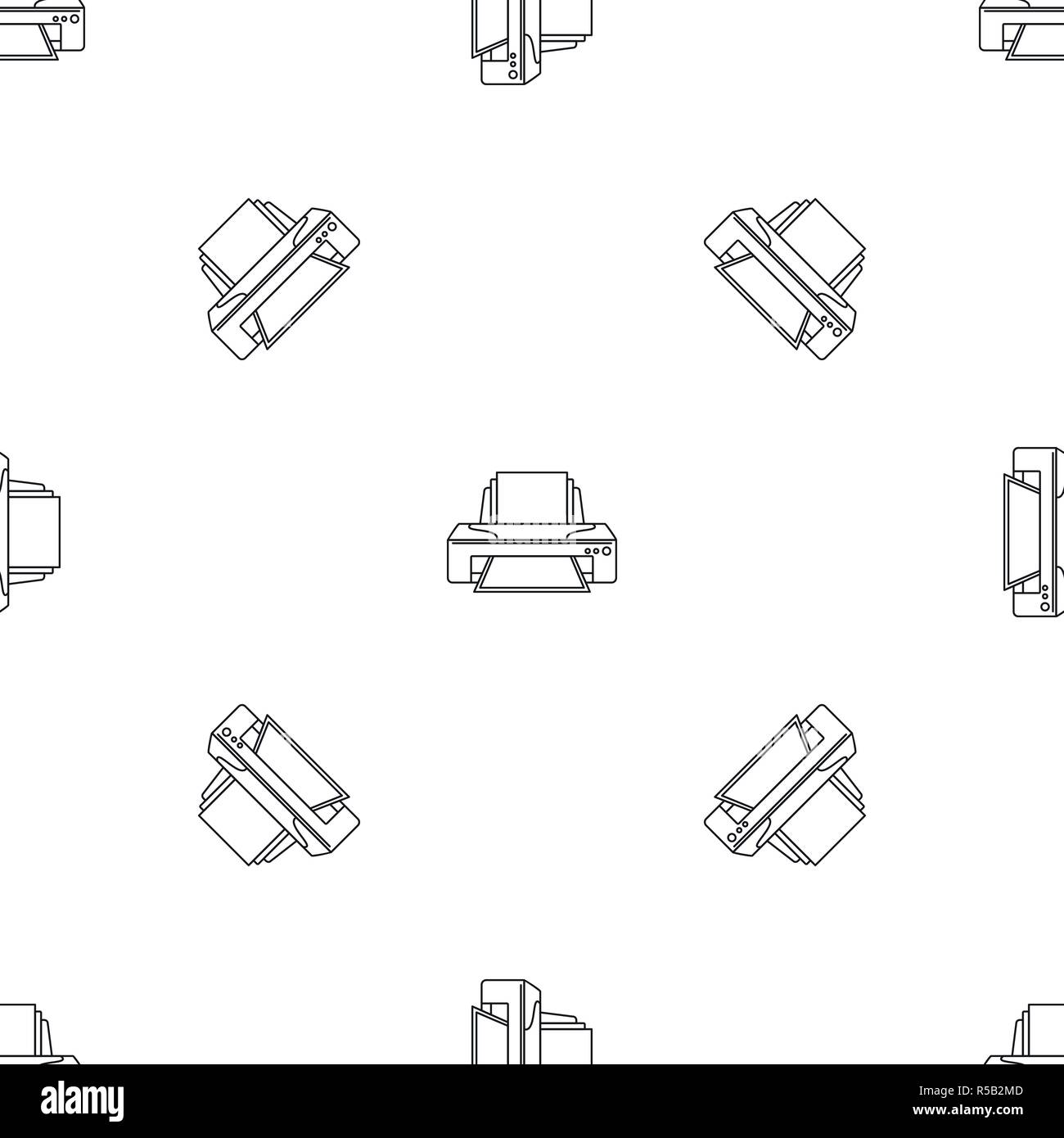 Jet printer pattern seamless vector repeat geometric for any web design Stock Vector