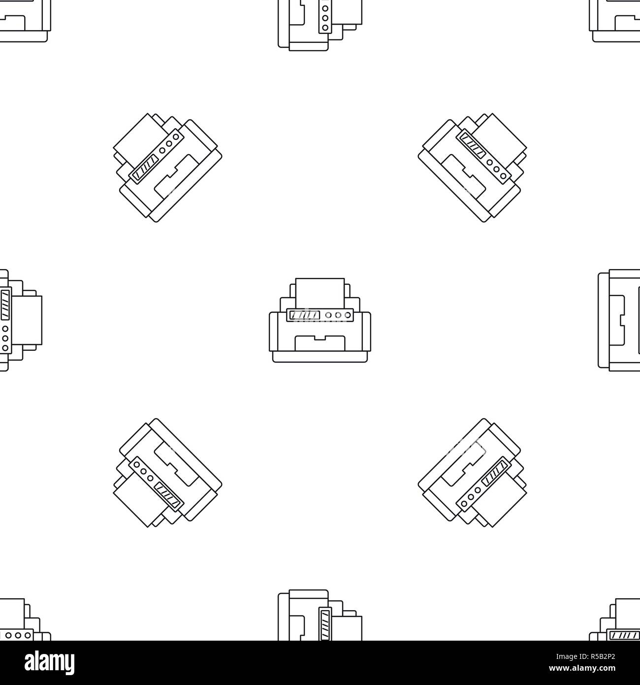 Laser printer pattern seamless vector repeat geometric for any web design Stock Vector