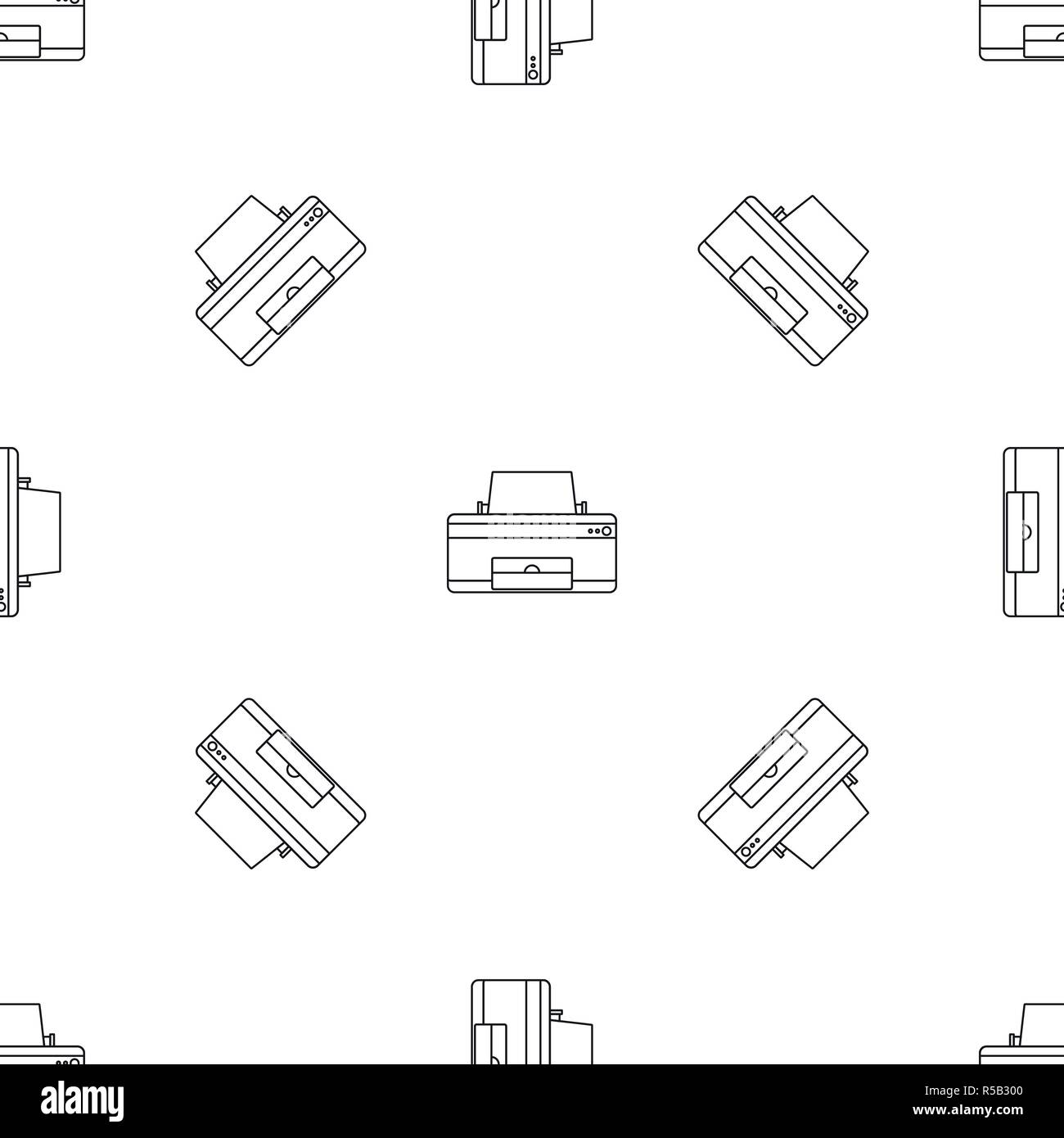 Home printer pattern seamless vector repeat geometric for any web design Stock Vector