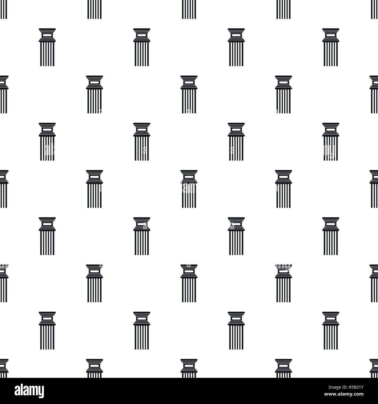 Antique column pattern seamless vector repeat geometric for any web design Stock Vector