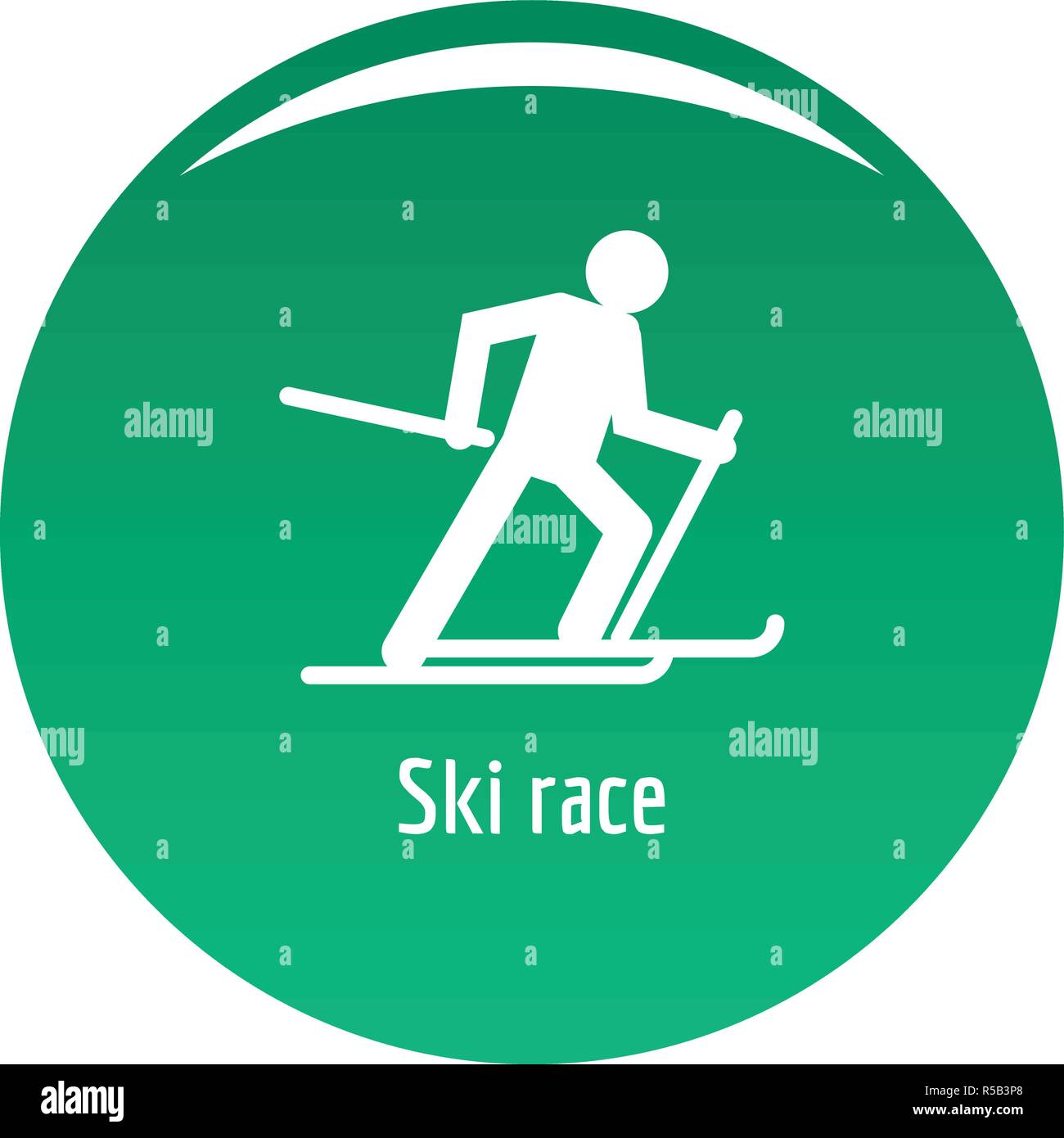 Ski race icon. Simple illustration ofski race vector icon for any ...