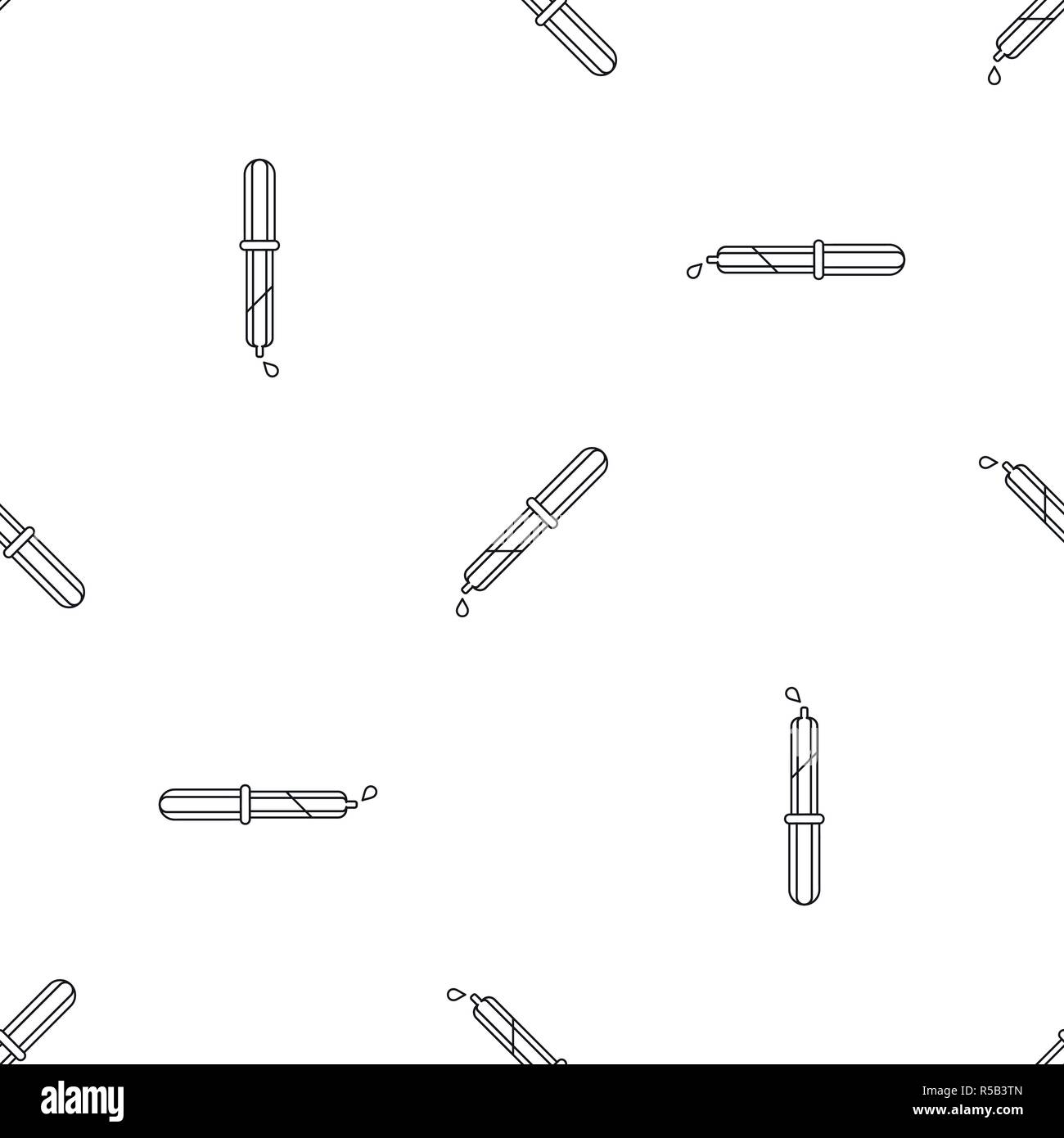 Pipette drop pattern seamless vector repeat geometric for any web design Stock Vector