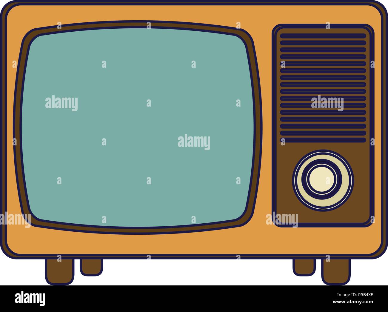 Old vintage television Stock Vector Image & Art - Alamy