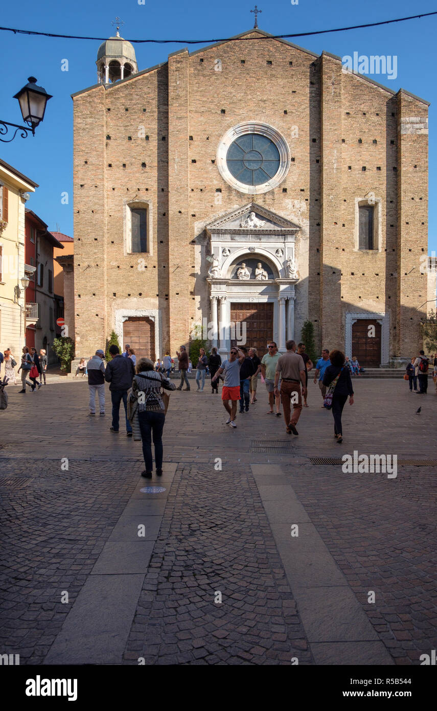 Church of Santa Maria Annunziata, Cathedral of Salò, Lake Garda, Province of Brescia, Lombardy, Italy Stock Photo