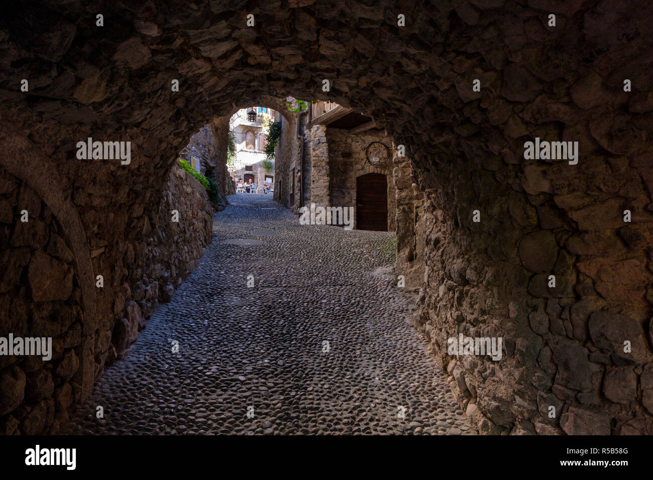 The medieval village Canale di Tenno, Lake Garda, Trento province, Trentino, Italy Stock Photo