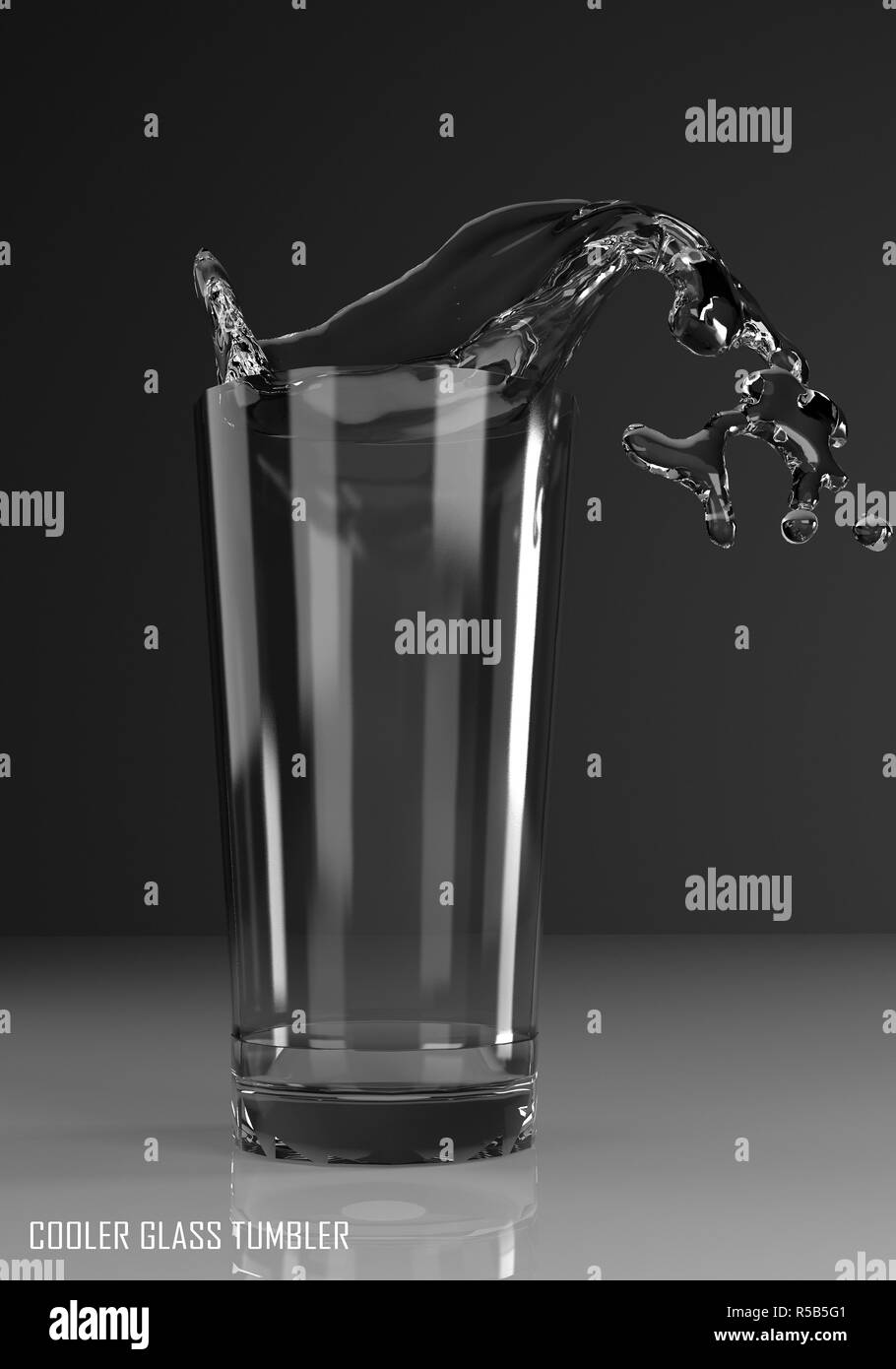 cooler glass tumbler 3D illustration Stock Photo Alamy
