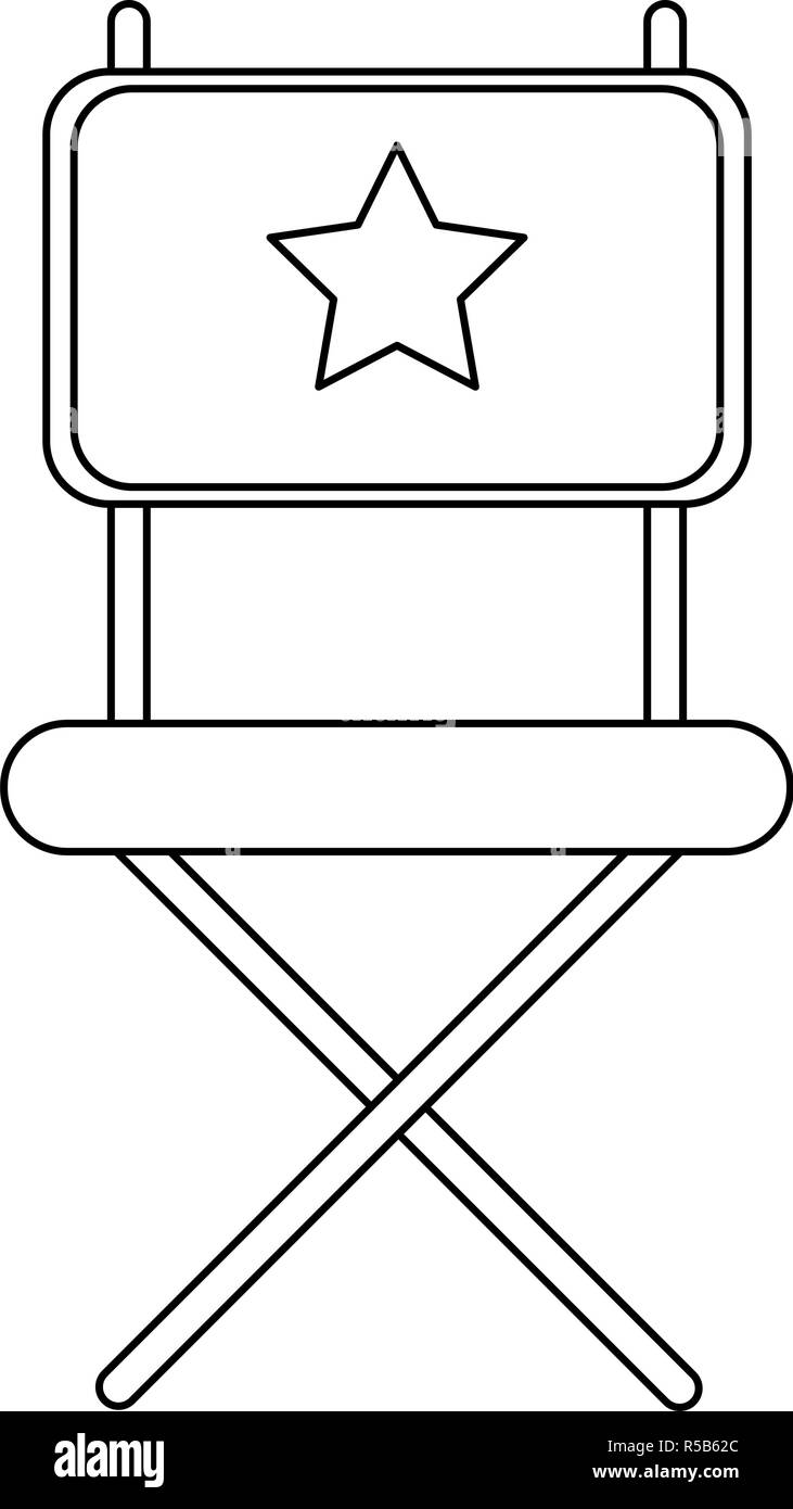 Cinema directors chair black and white Stock Vector Image & Art Alamy