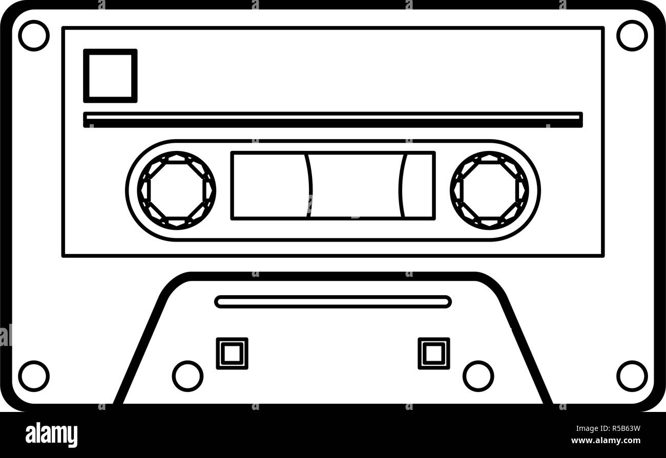 Old music cassette tape black and white Stock Vector Image & Art - Alamy