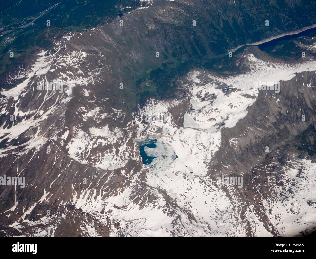 Aerial view of Swiss Alps Stock Photo - Alamy