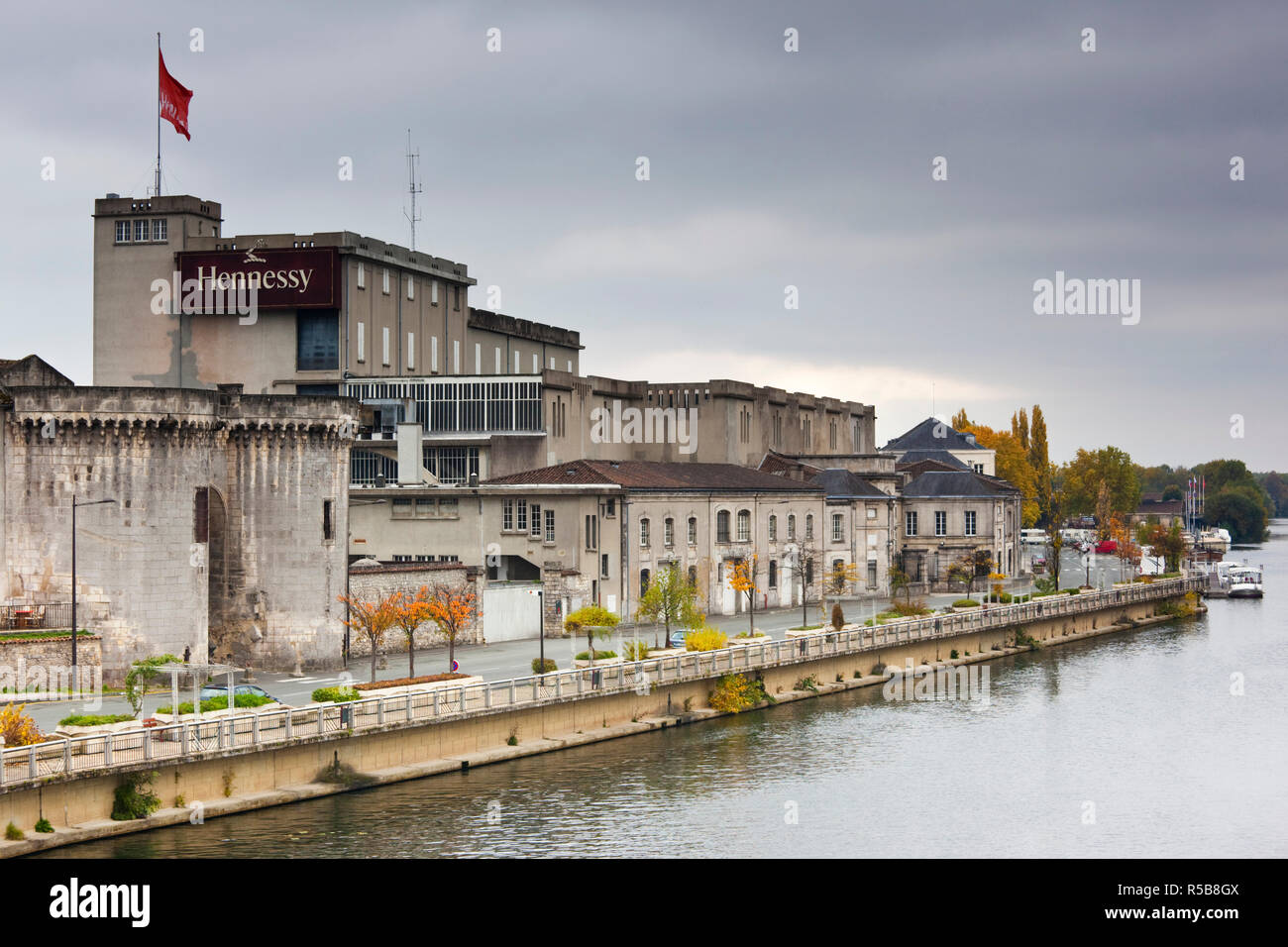 France, Poitou-Charentes Region, Charente Department, Cognac, exterior of the Hennessey Cognac Estate Stock Photo