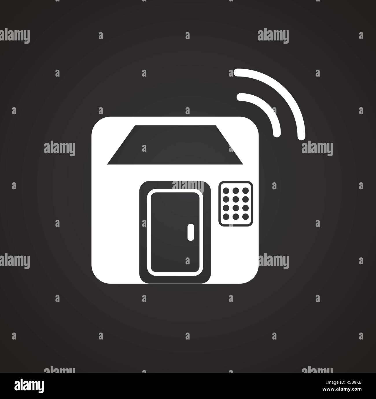 Smart lock on white background for graphic and web design, Modern ...