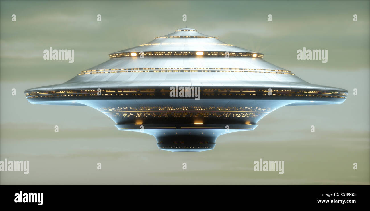 UFO Alien Spaceship Stock Photo