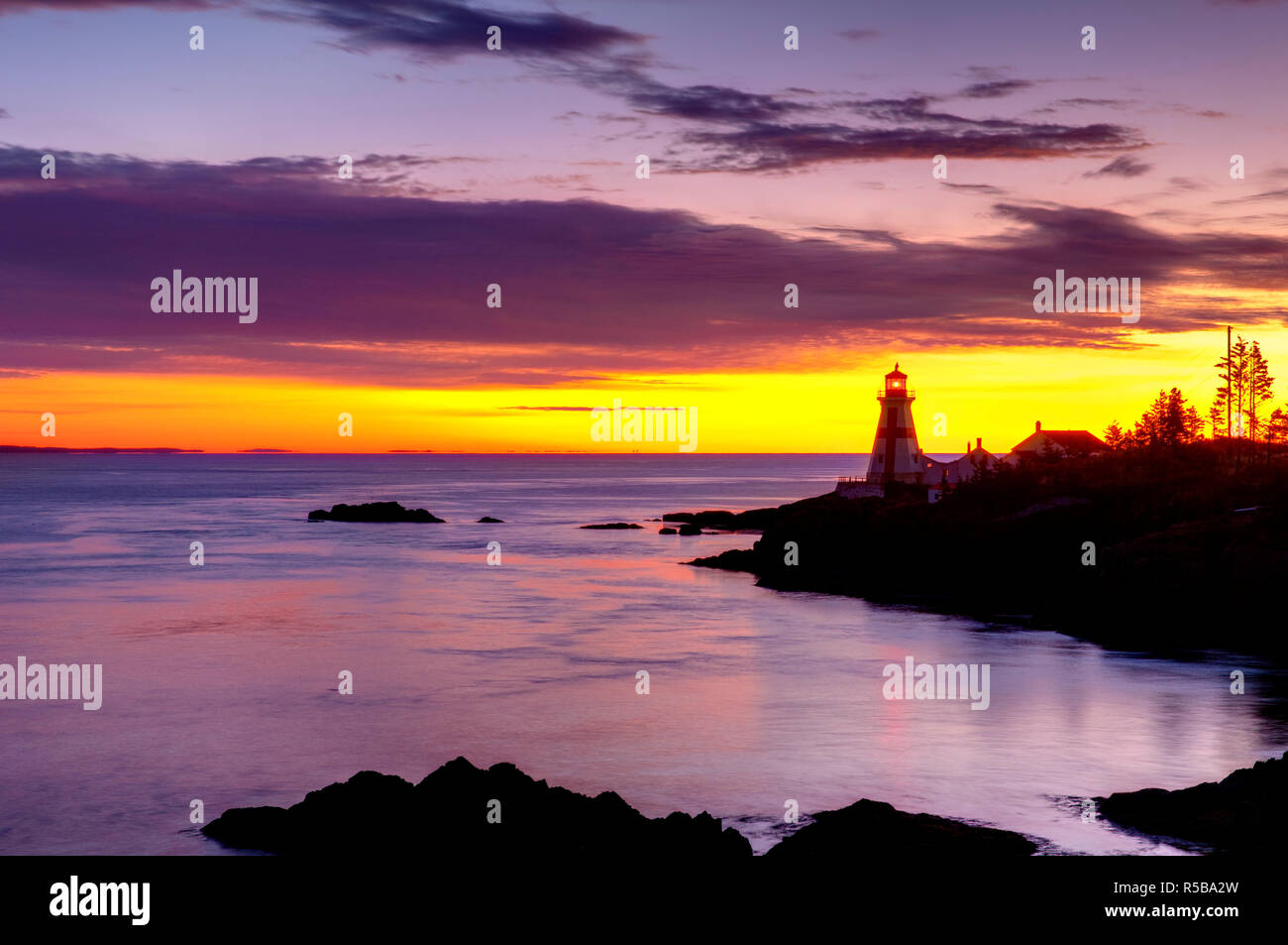 Canada, New Brunswick, Campobello Island, East Quoddy (Head Harbour) Lighthouse Stock Photo